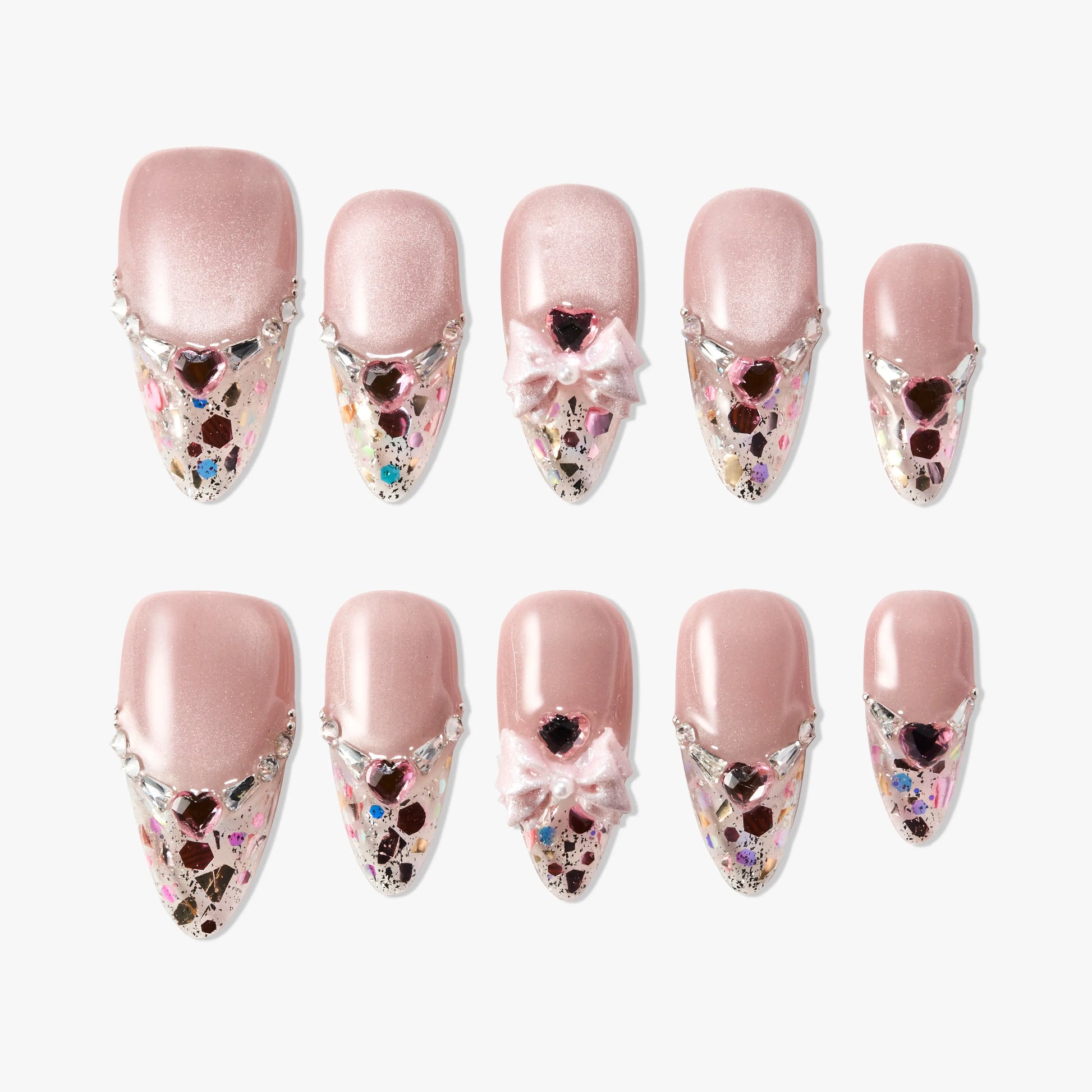 Glam Heart Sprinkle Emily’s Nail