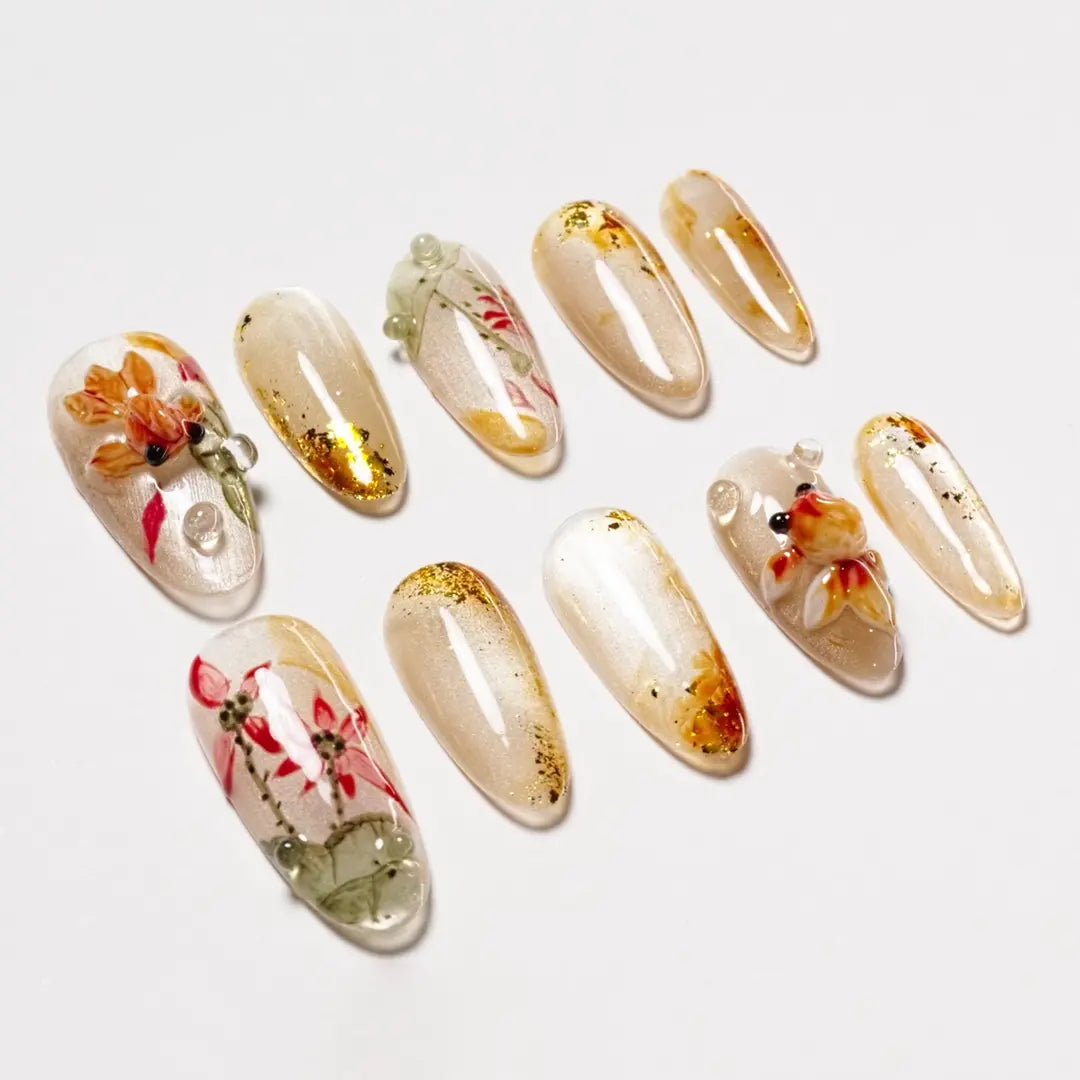 Golden Autumn Blossom Emily’s Nail