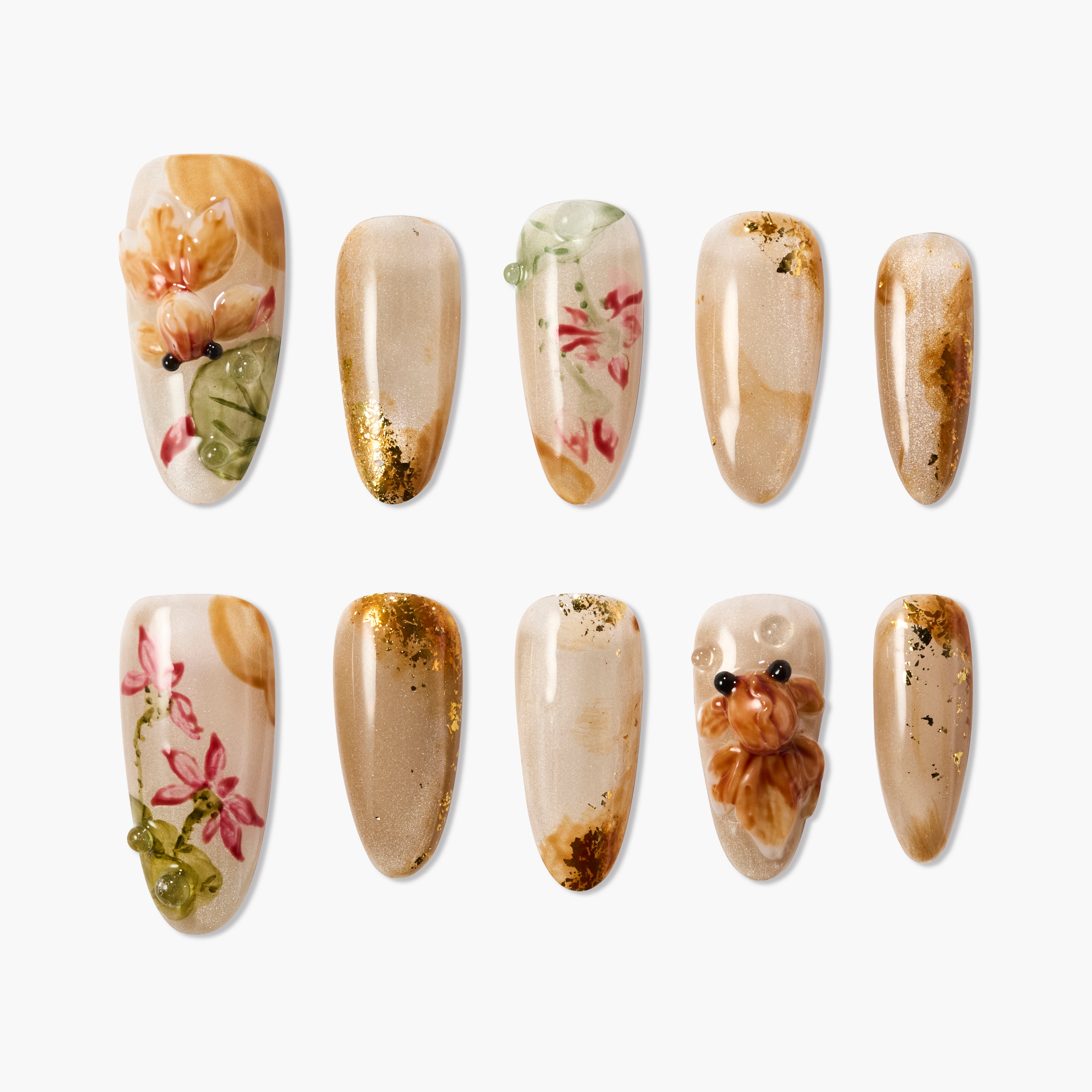 Golden Autumn Blossom Emily’s Nail