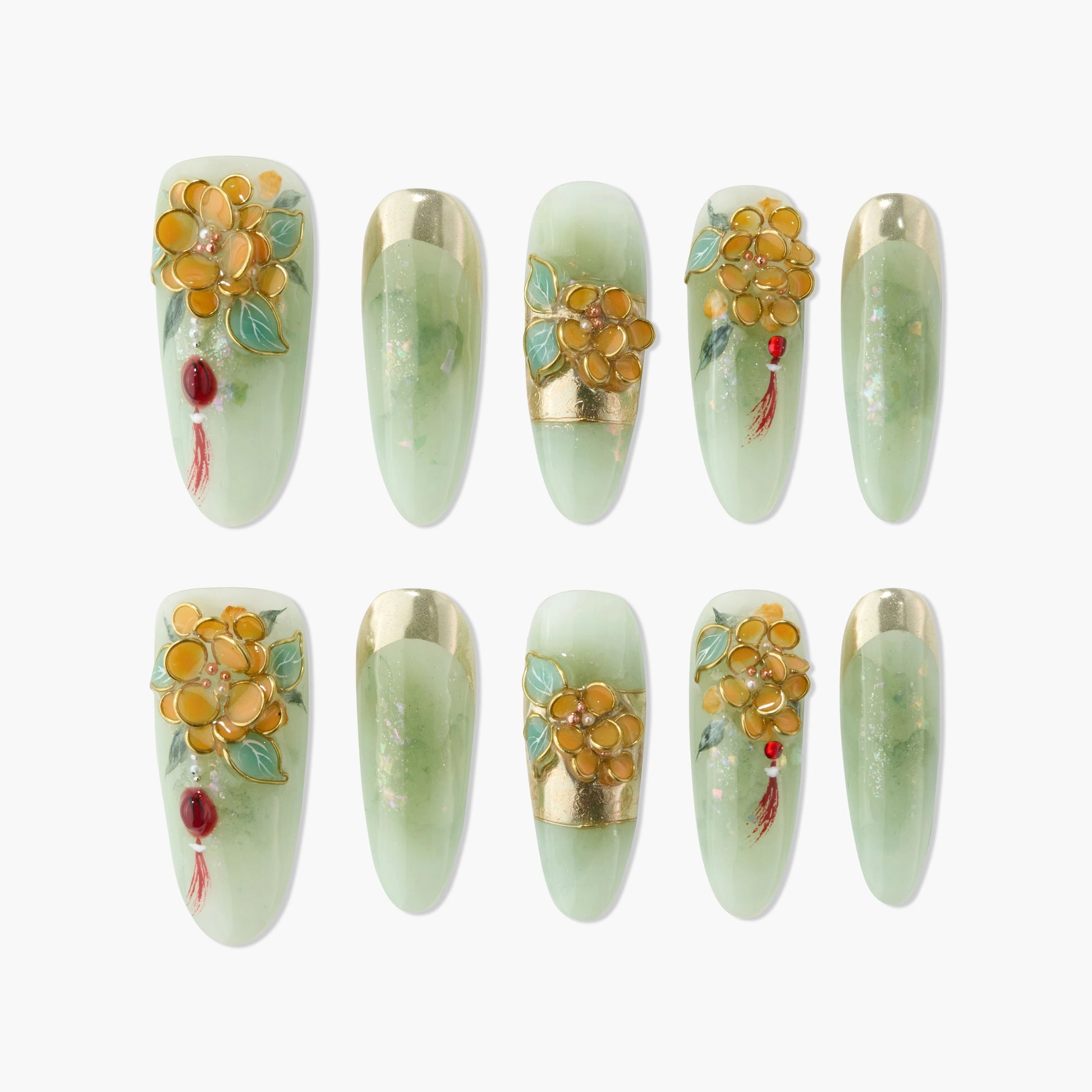 Golden Blossom Serenity Emily’s Nail