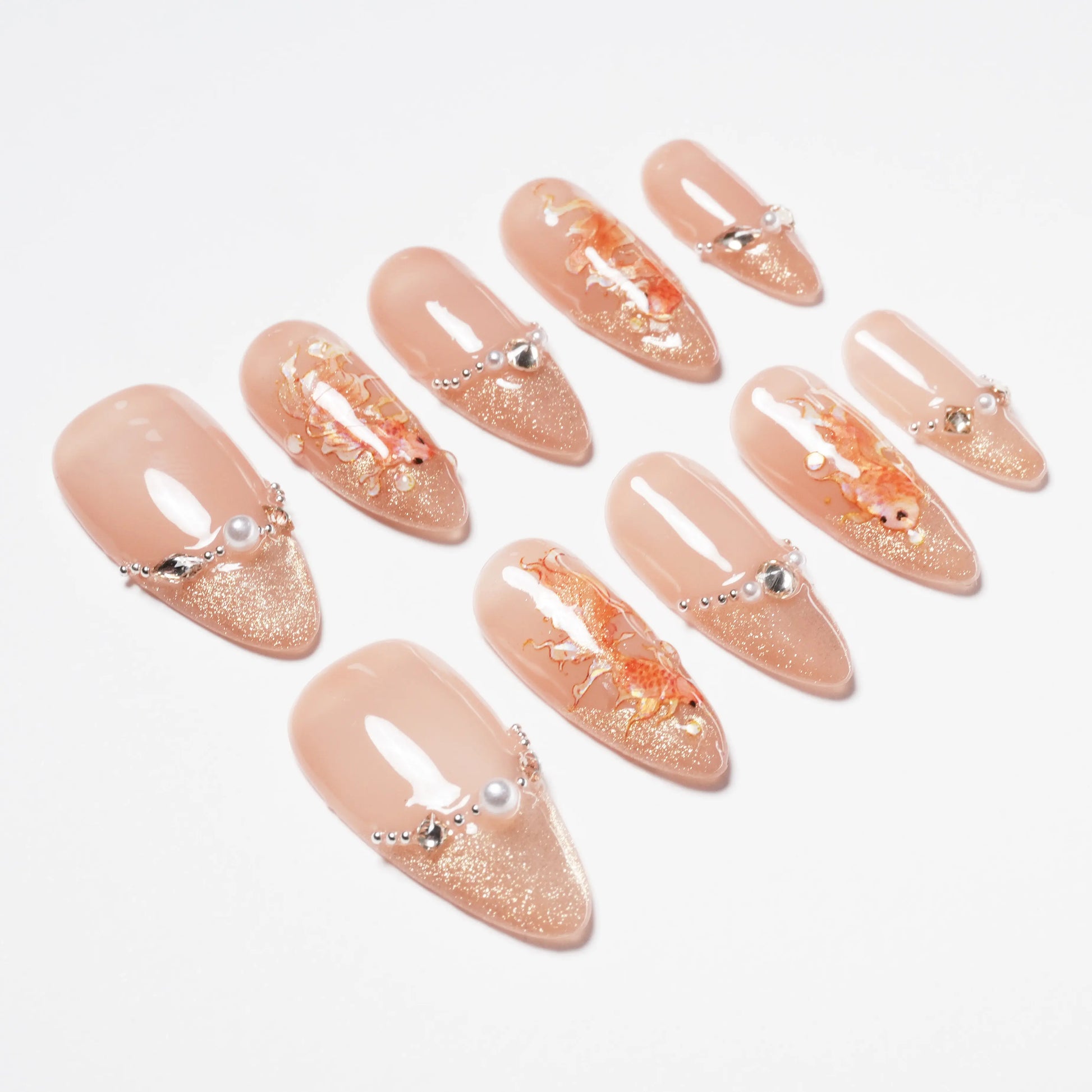 Golden Koi (Almond) Emily's Nail