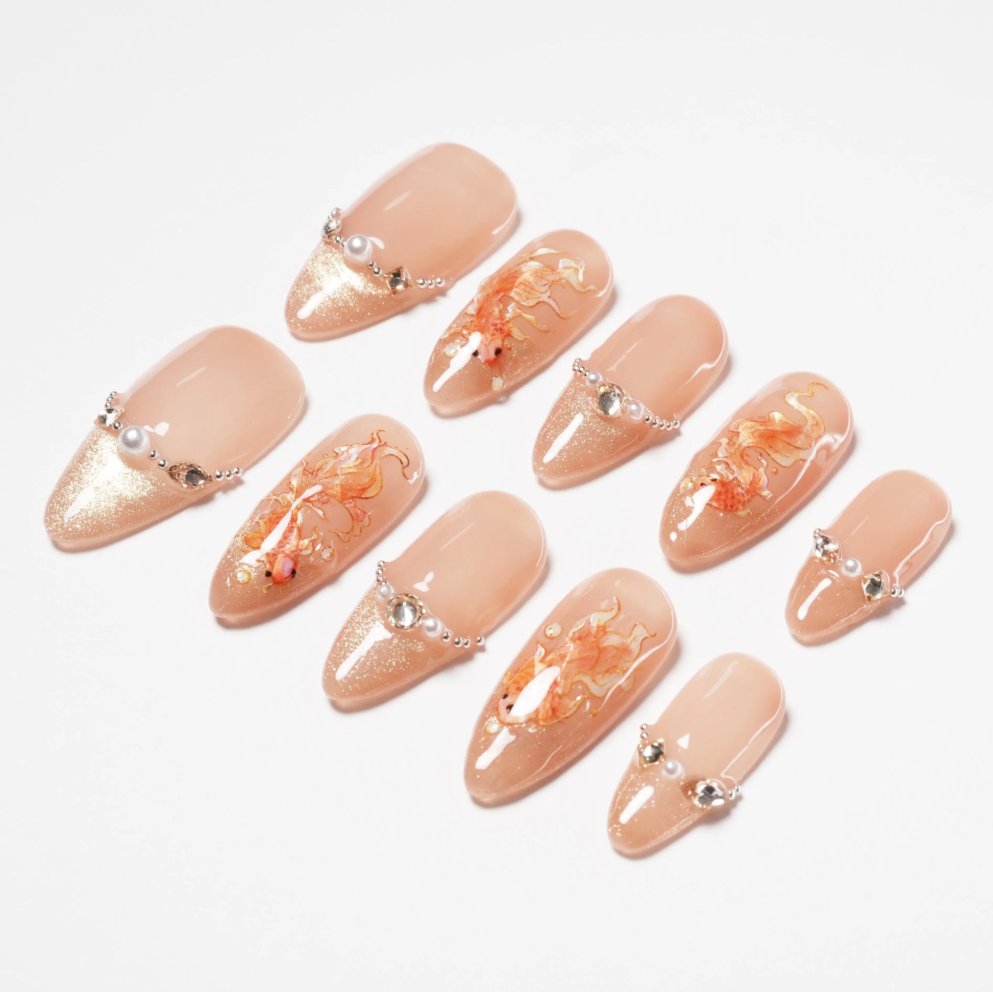 Golden Koi (Almond) Emily's Nail