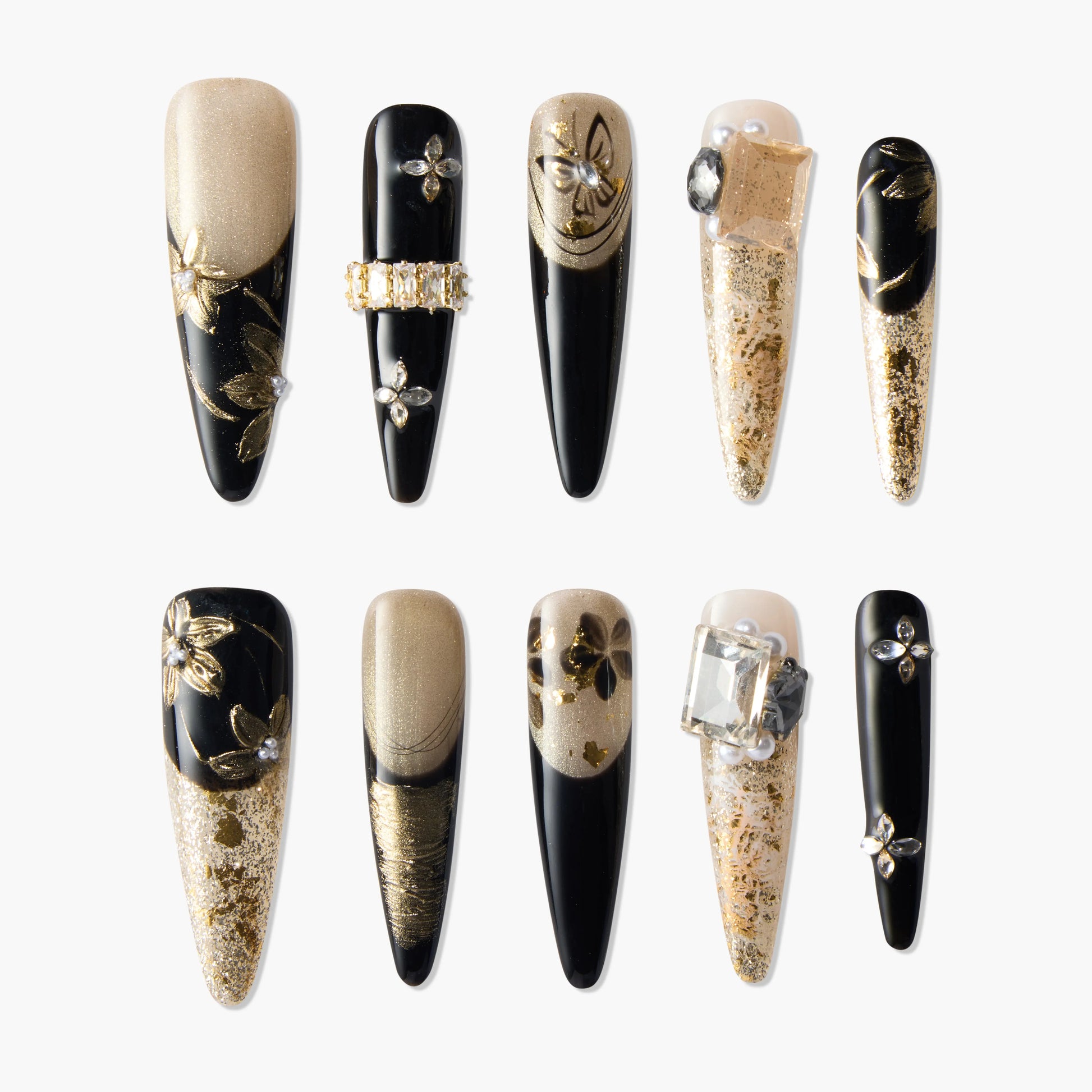 Golden Majesty (Stiletto) Emily's Nail