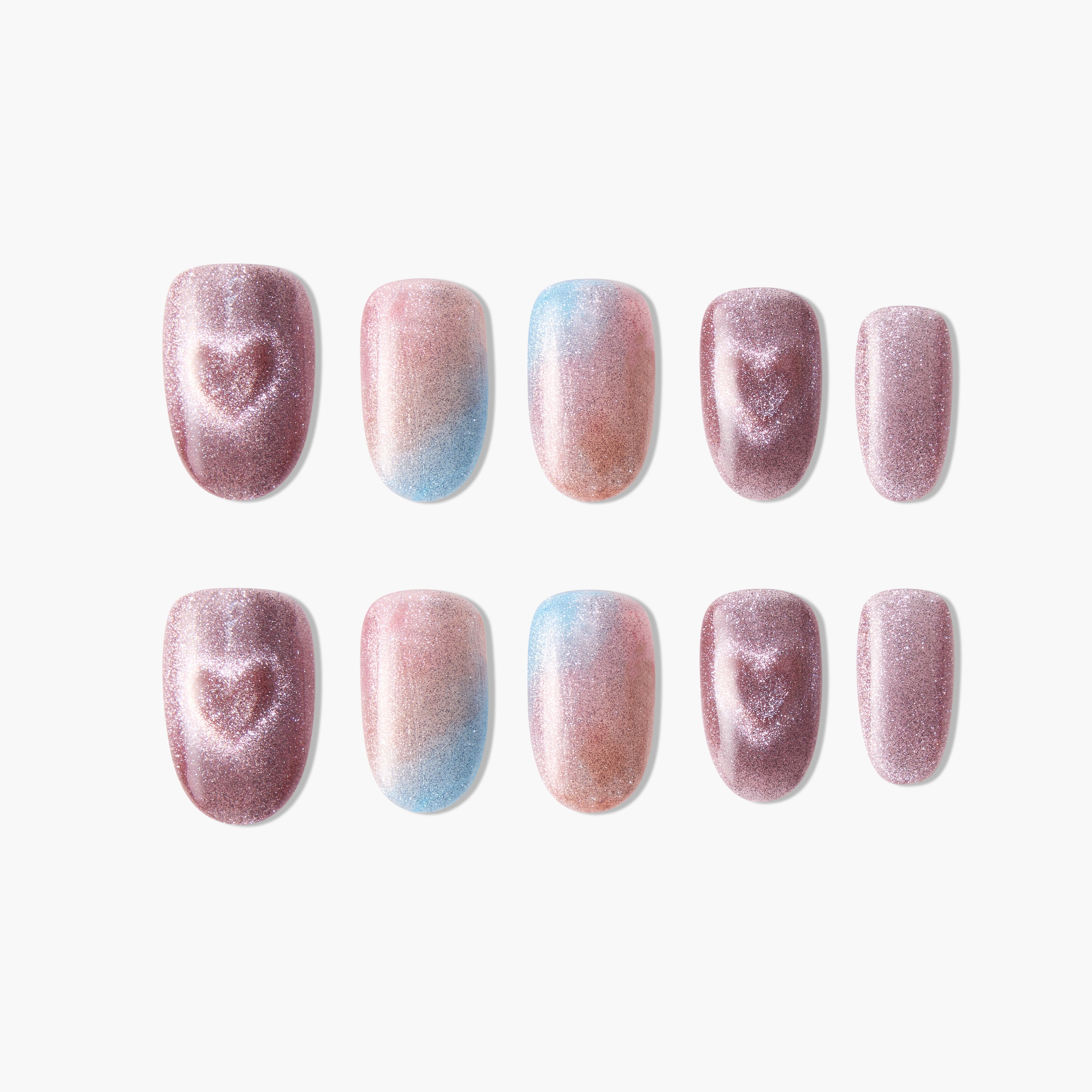 Heart Sparkle Gradient Emily's Nail