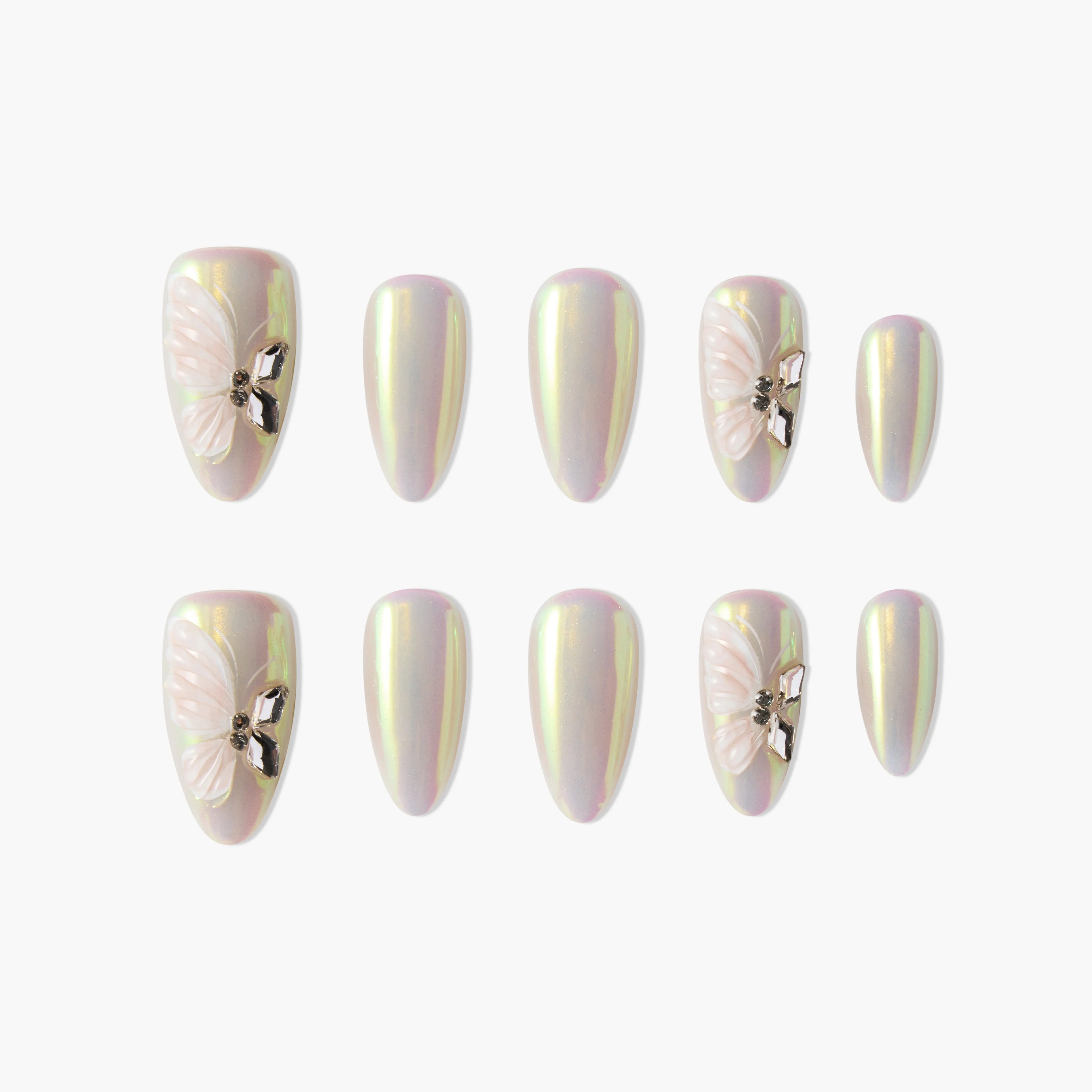 Iridescent Butterfly Elegance Emily's Nail