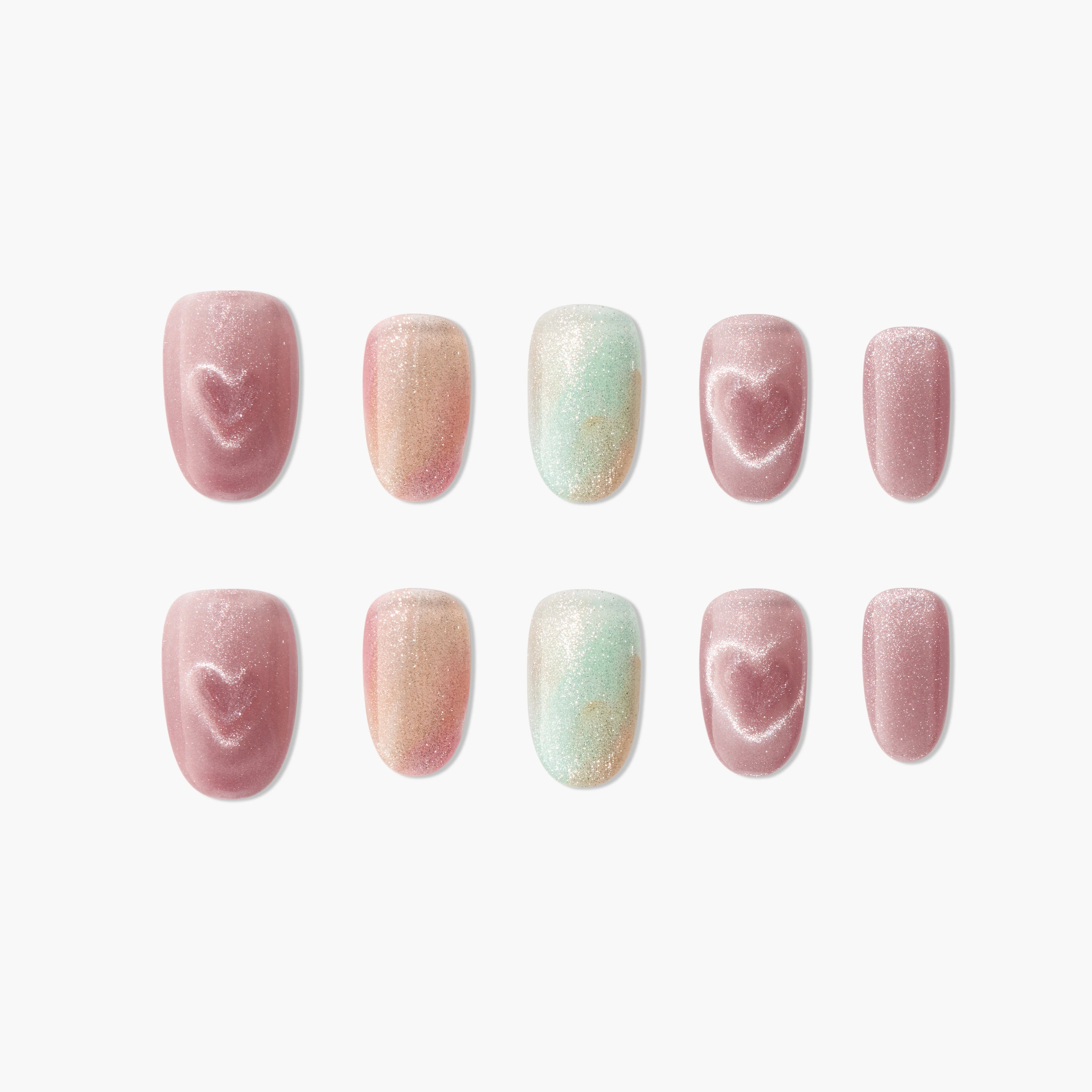 Iridescent Heart Whisper Emily's Nail