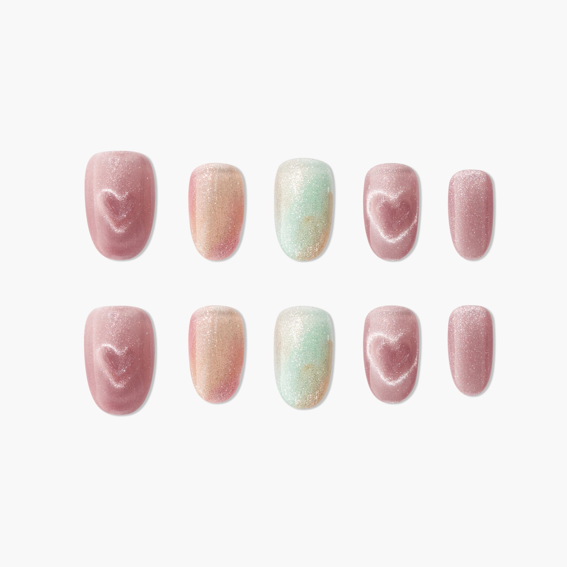 Iridescent Heart Whisper Emily's Nail