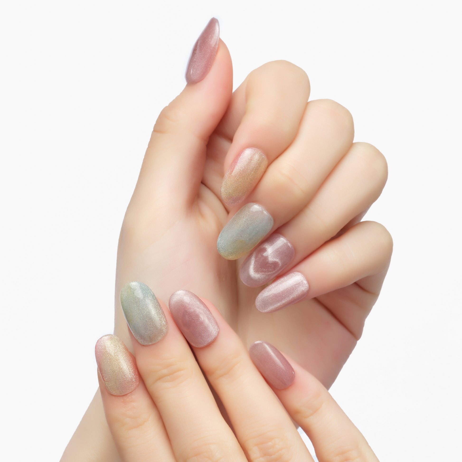 Iridescent Heart Whisper Emily's Nail