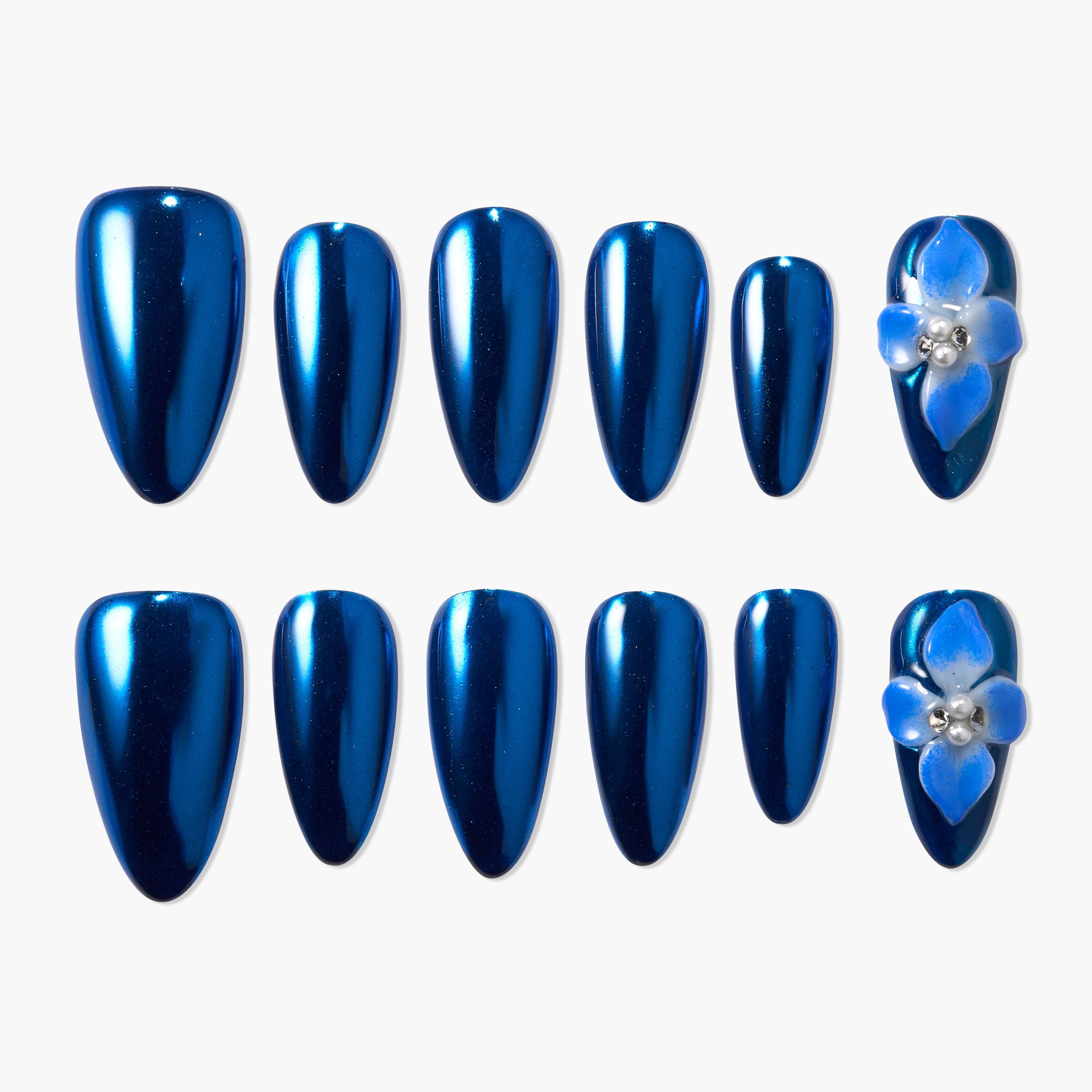 Lunar Bloom Blue Emily’s Nail