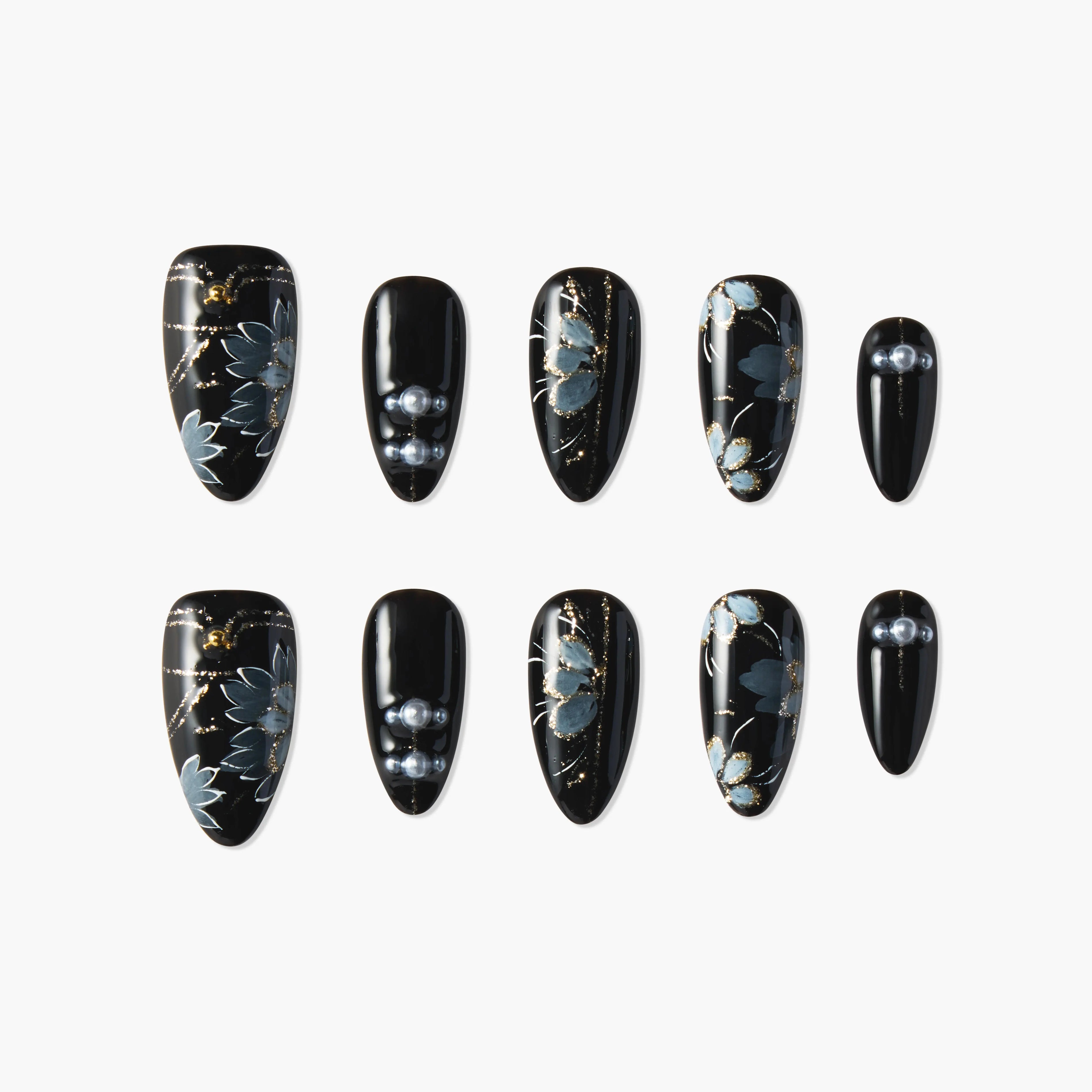 Midnight Blooms Emily's Nail