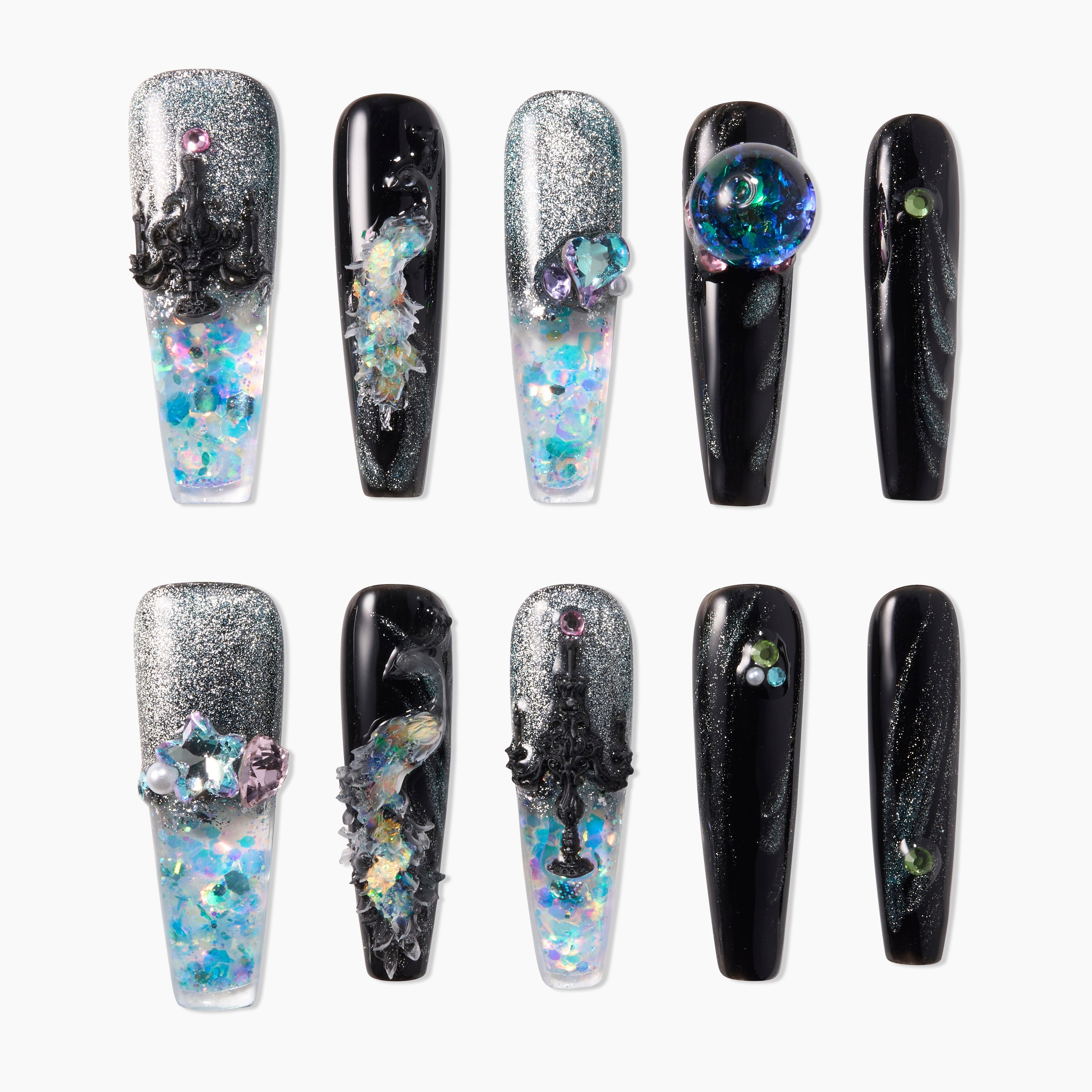 Midnight Crystal Chandelier Emily’s Nail