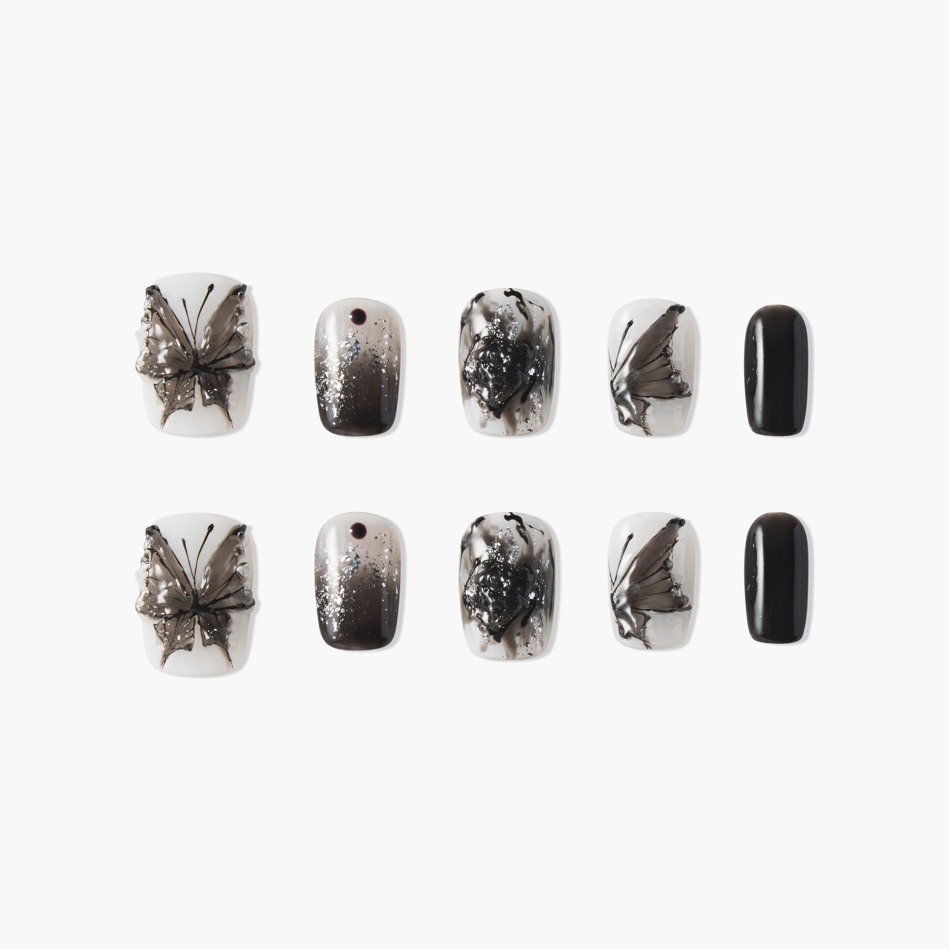 Midnight Veil Butterfly (Square) Emily's Nail