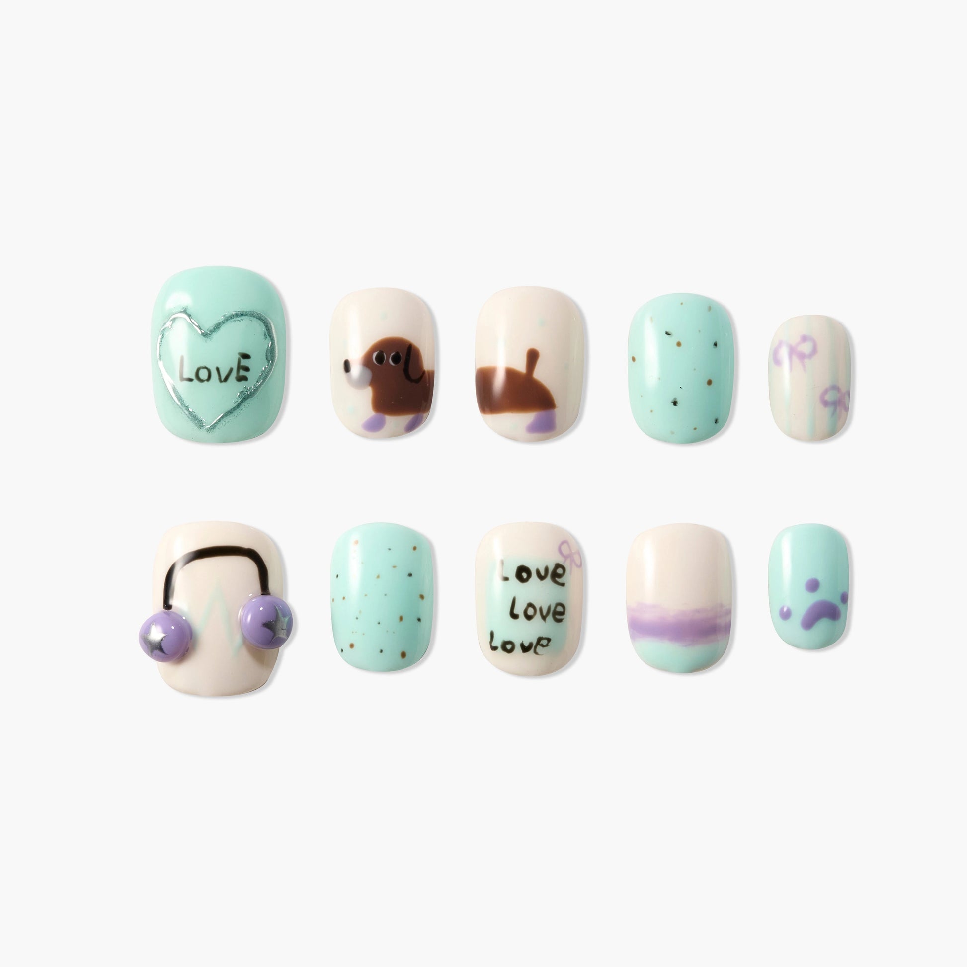 Minty Puppy Love Emily's Nail