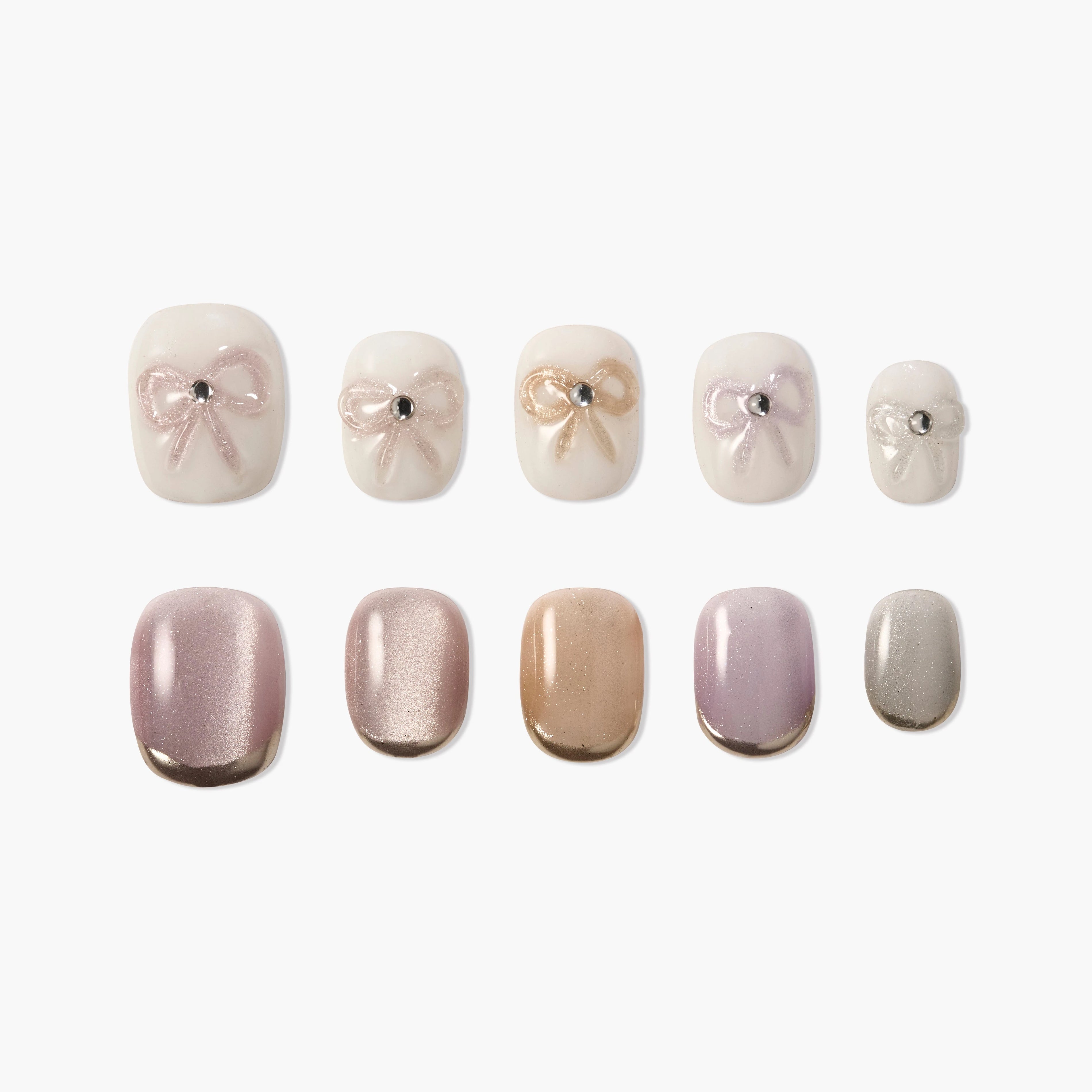 Pastel Ribbon Charm Emily’s Nail