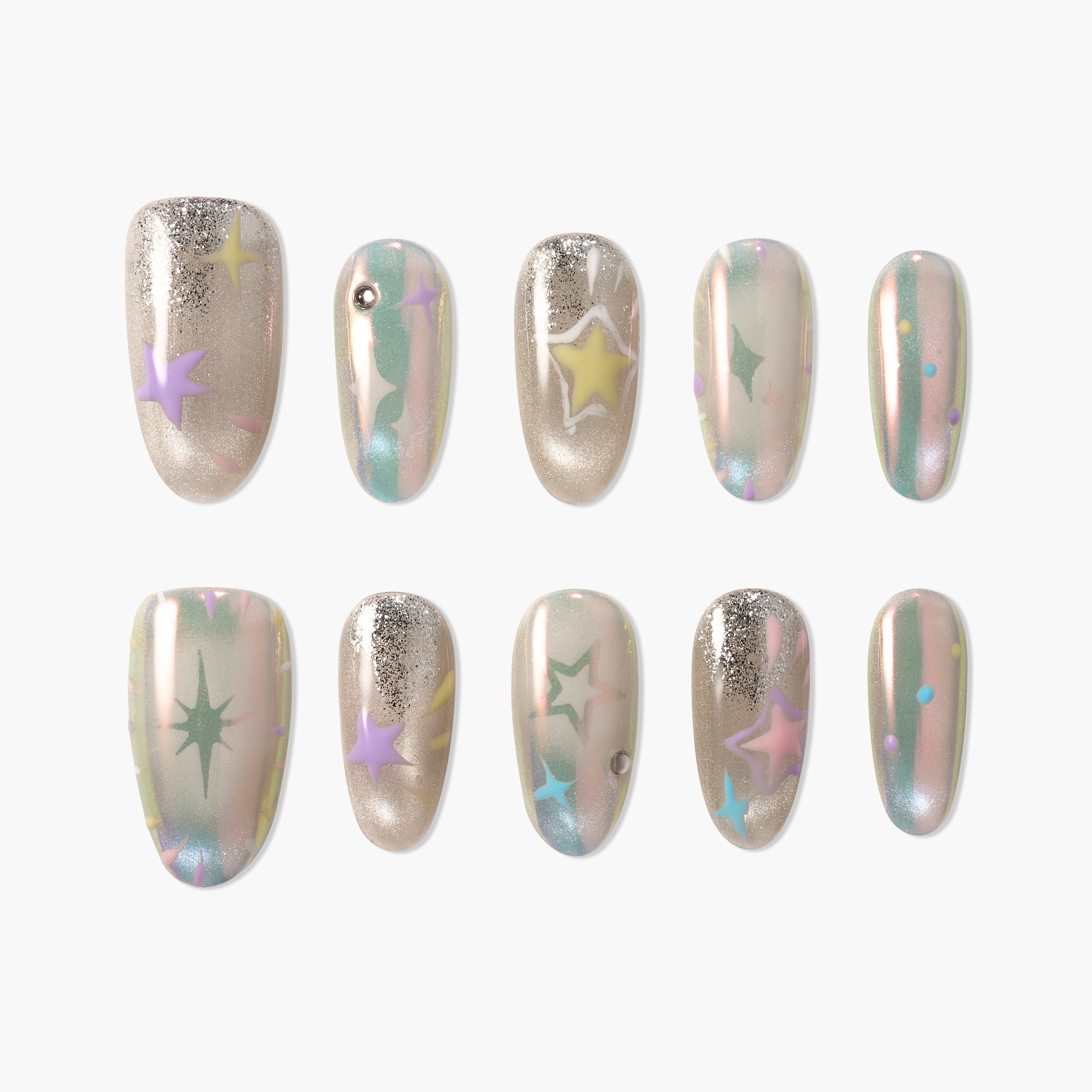 Pastel Stardust Glow Emily’s Nail