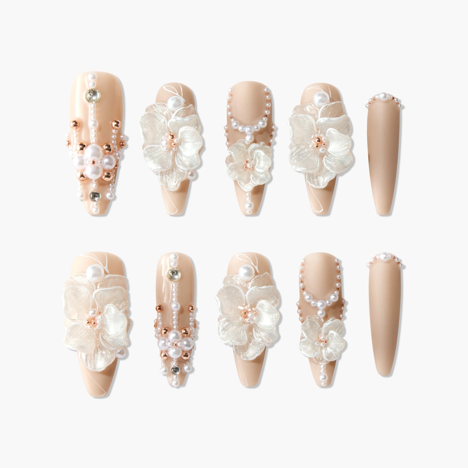 Pearl Floral Decorative Emily's Nail