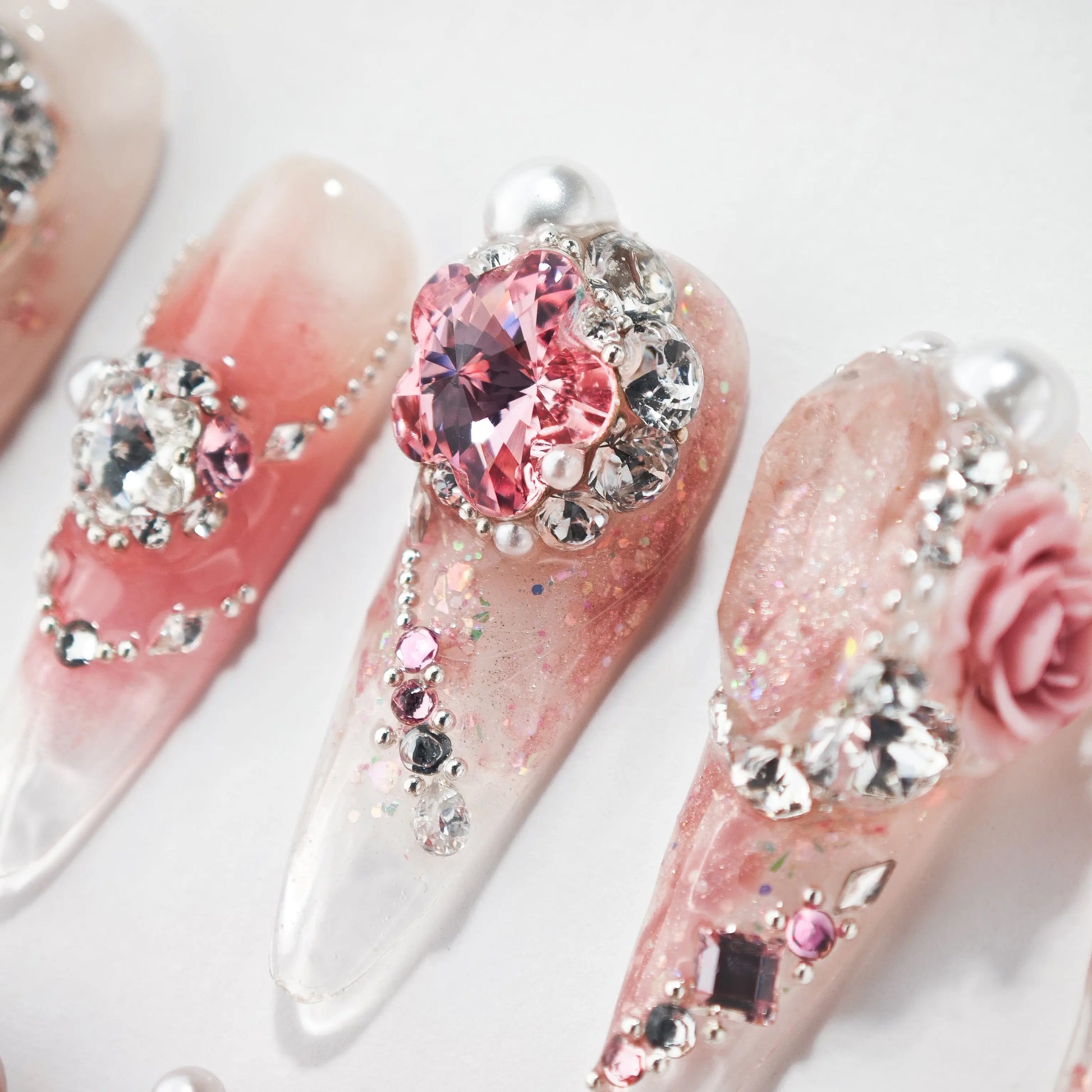 Pink Crystal Elegance Emily’s Nail