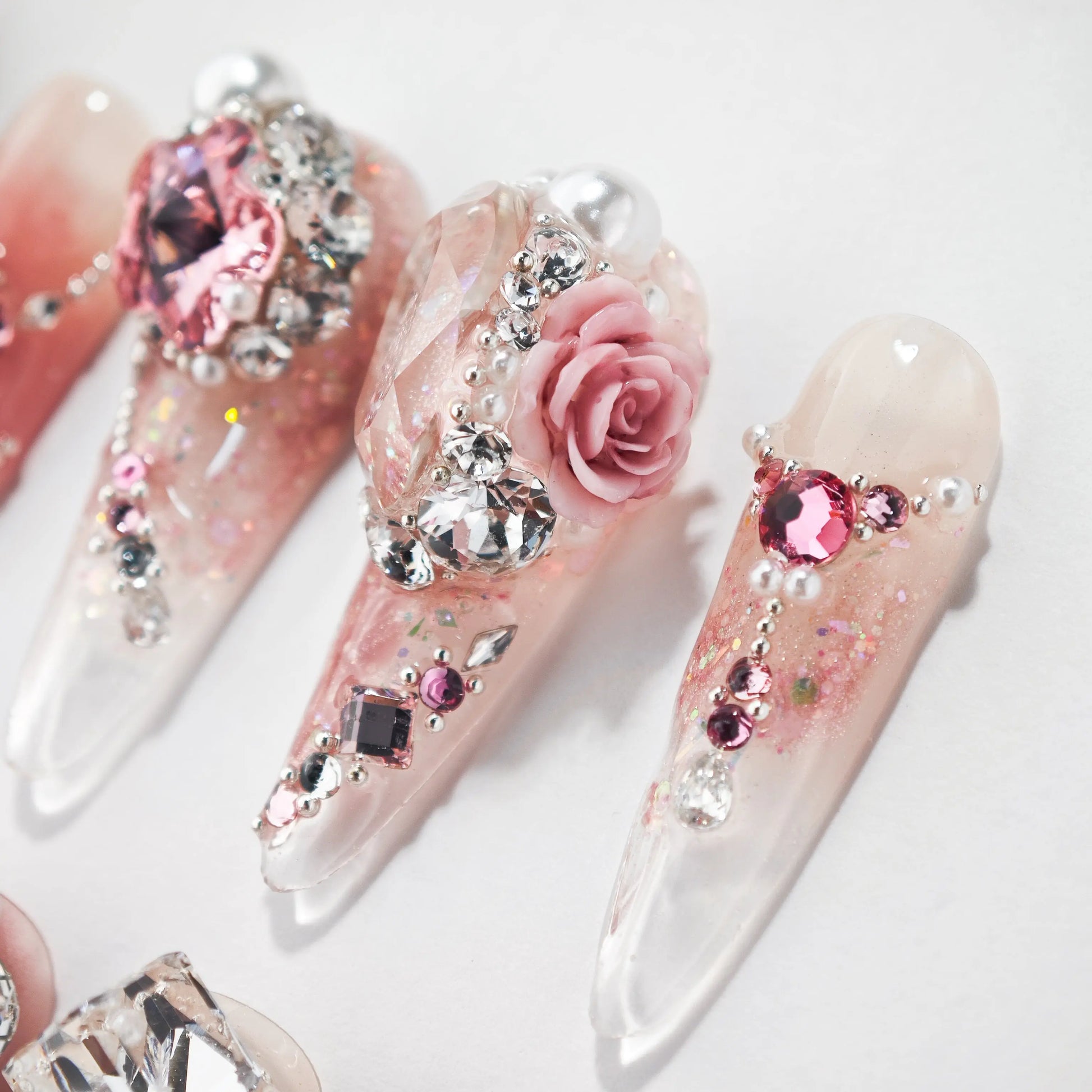 Pink Crystal Elegance Emily’s Nail