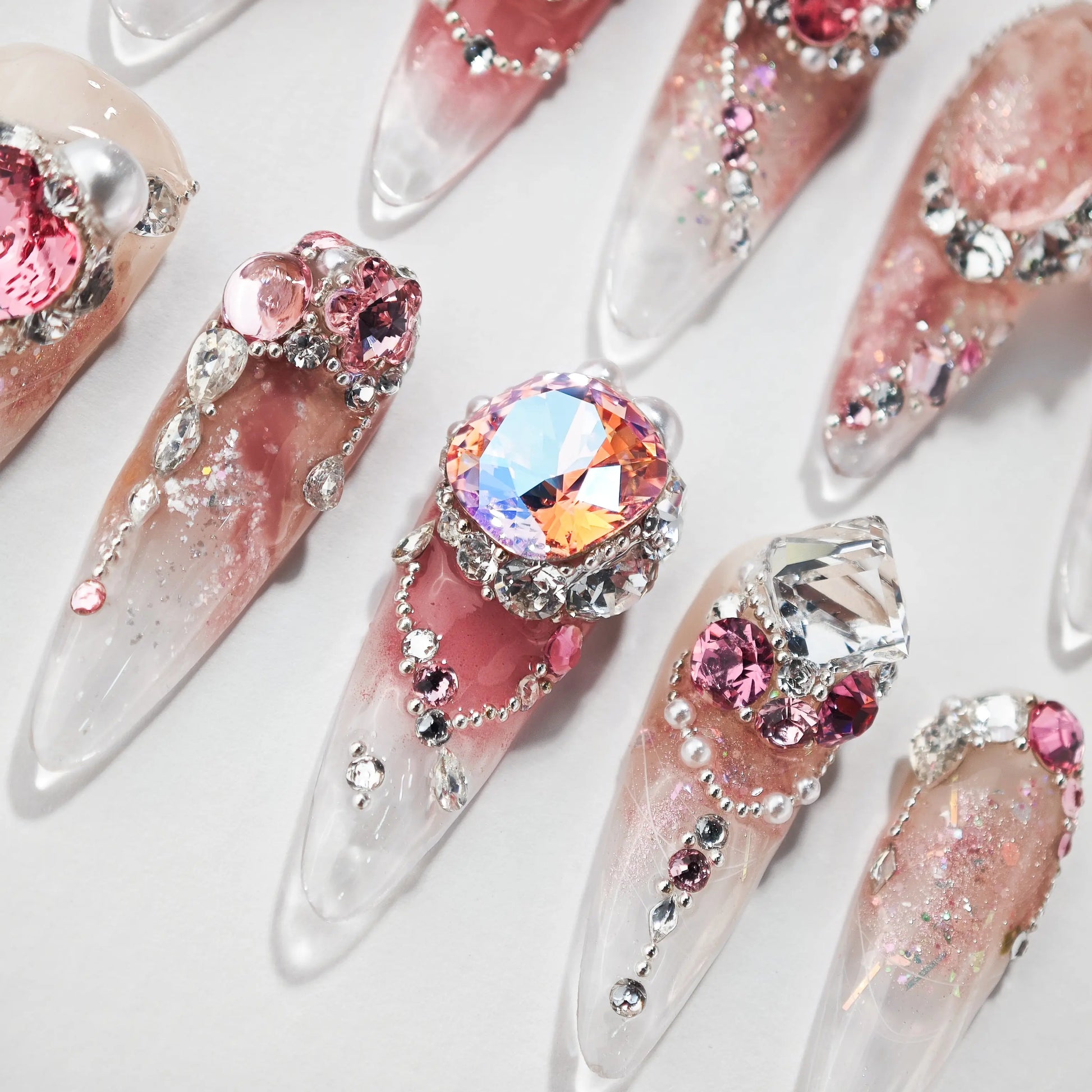 Pink Crystal Elegance Emily’s Nail