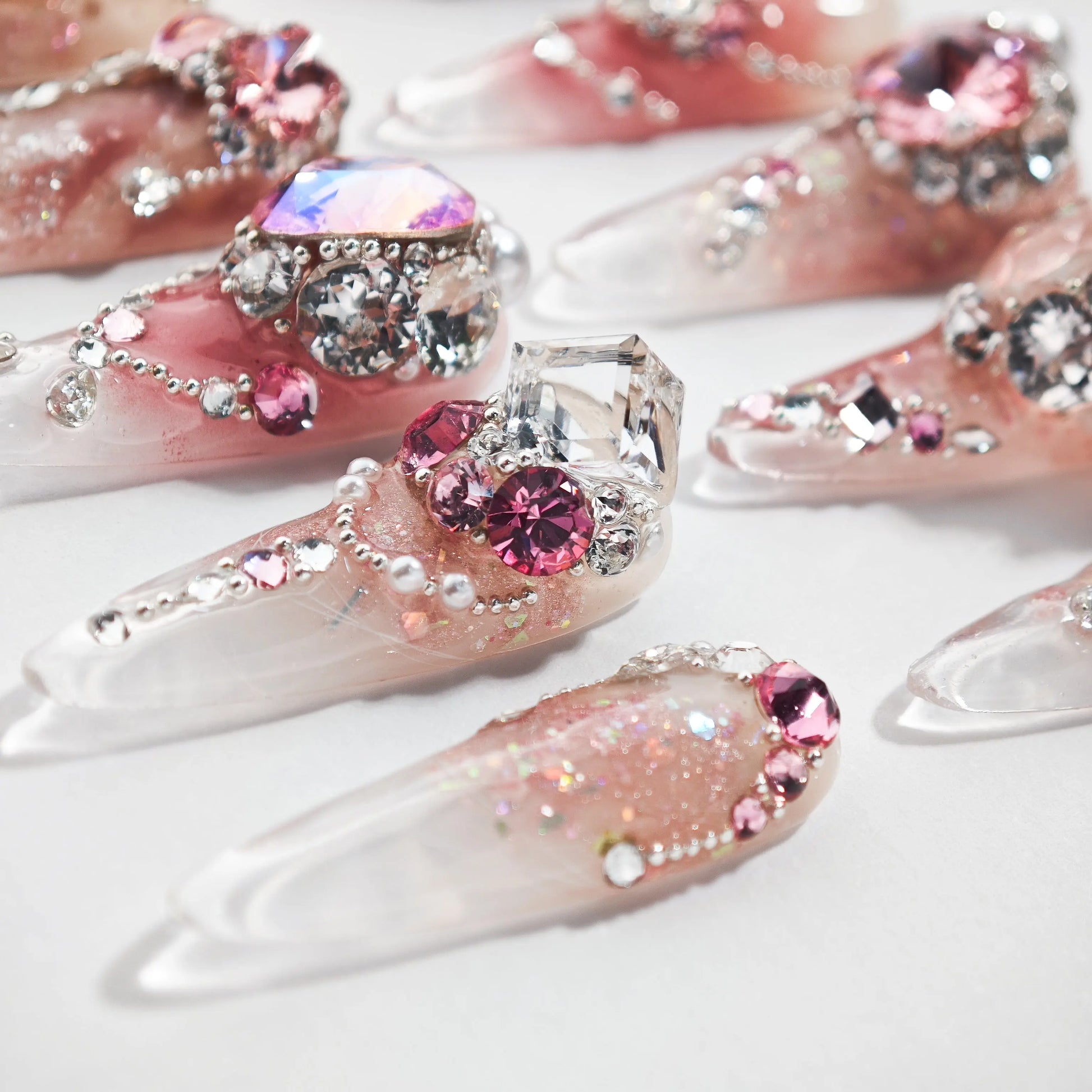 Pink Crystal Elegance Emily’s Nail