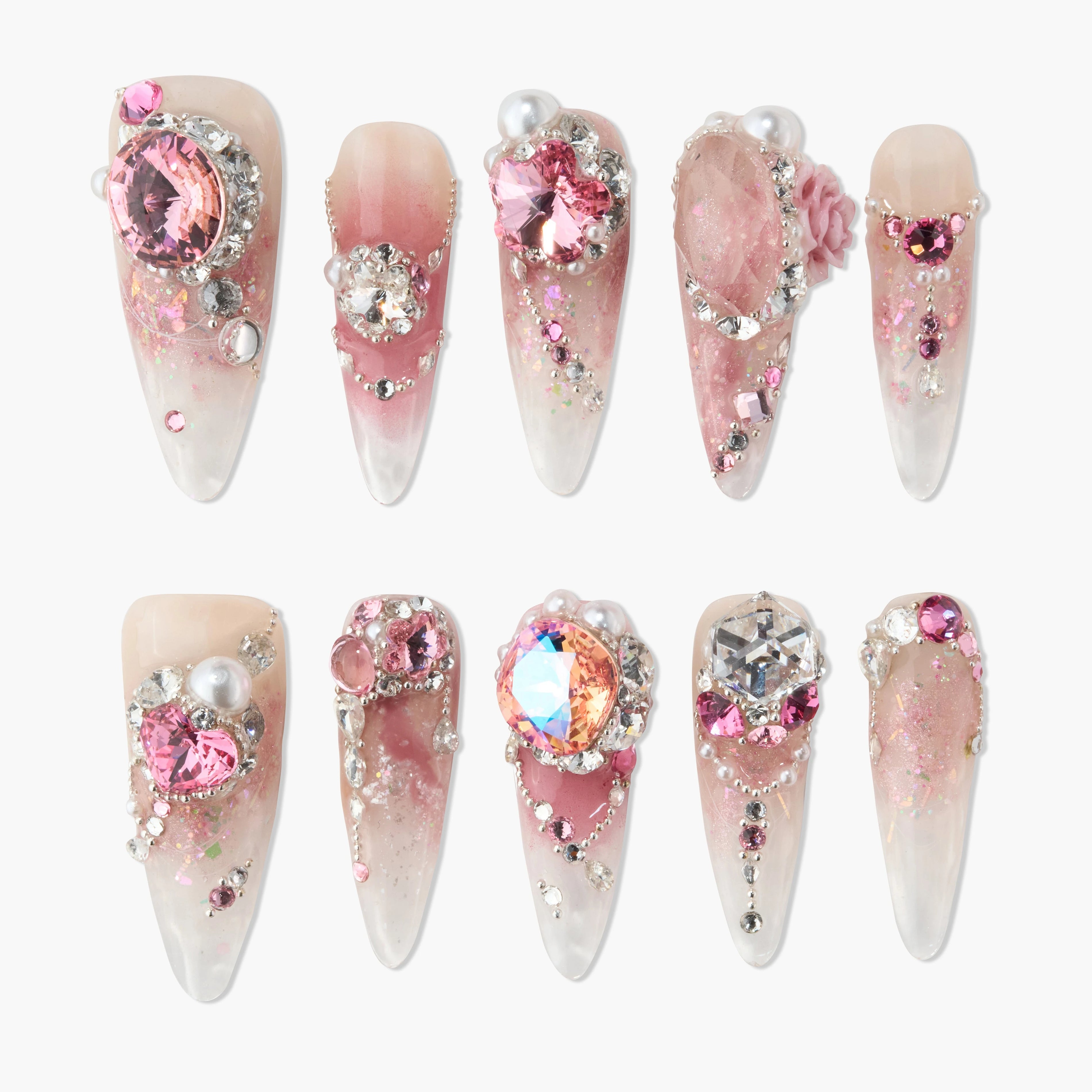 Pink Crystal Elegance Emily’s Nail