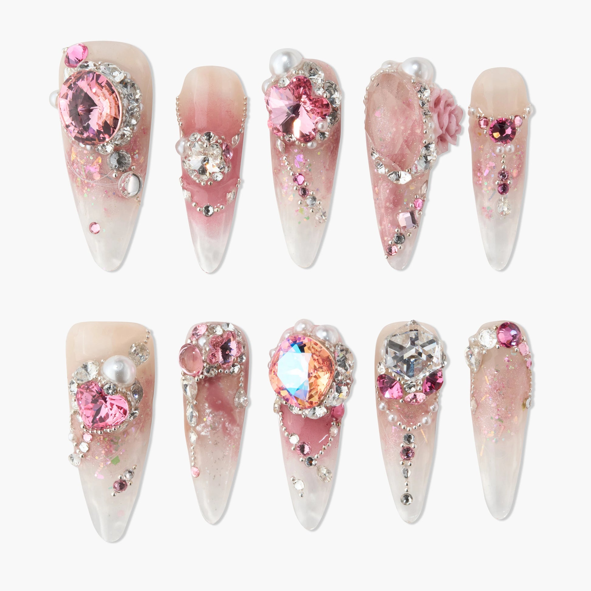 Pink Crystal Elegance Emily’s Nail