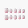 Pink-White Gradient Sparkling Emily's Nail