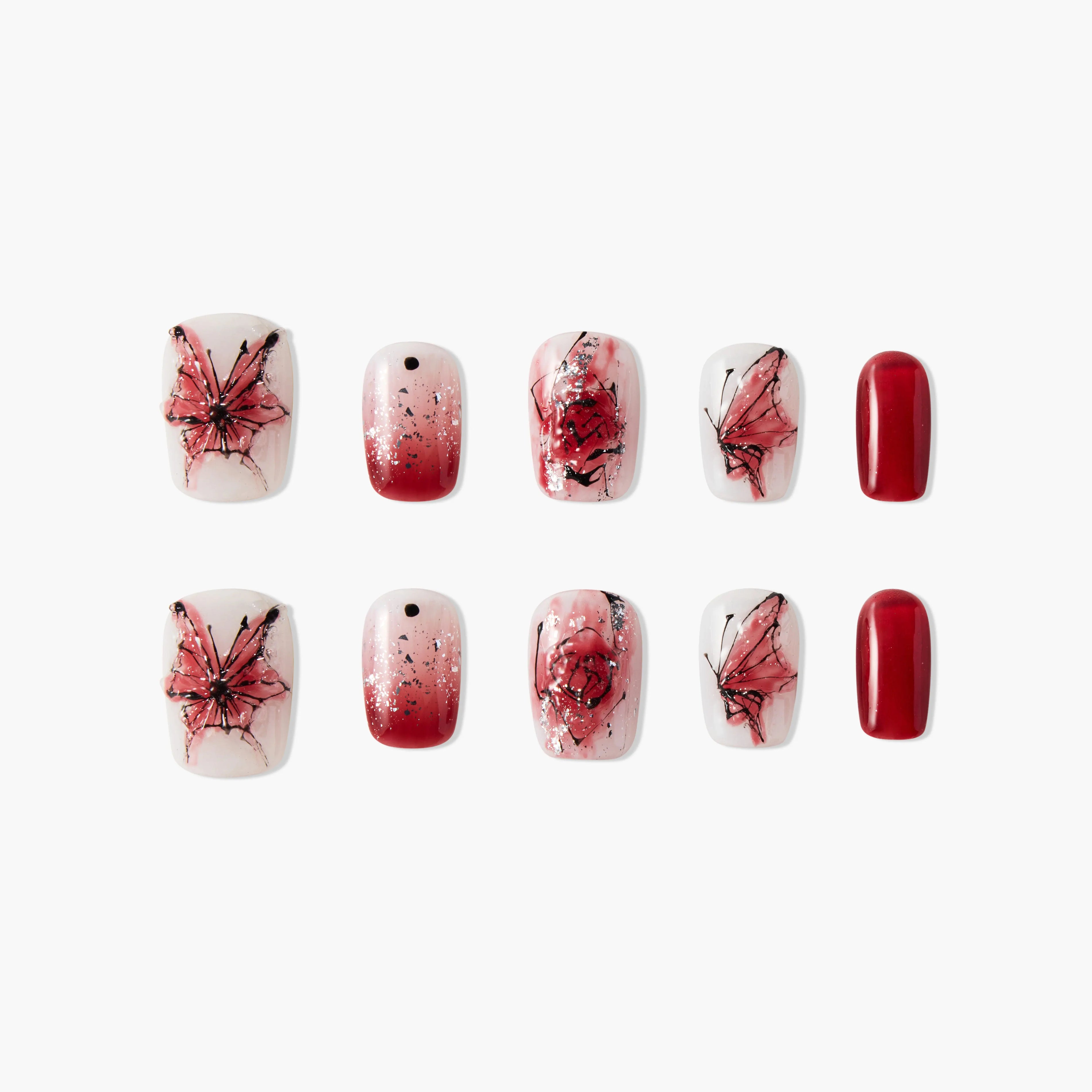 Rose Garden Flutter Emily's Nail