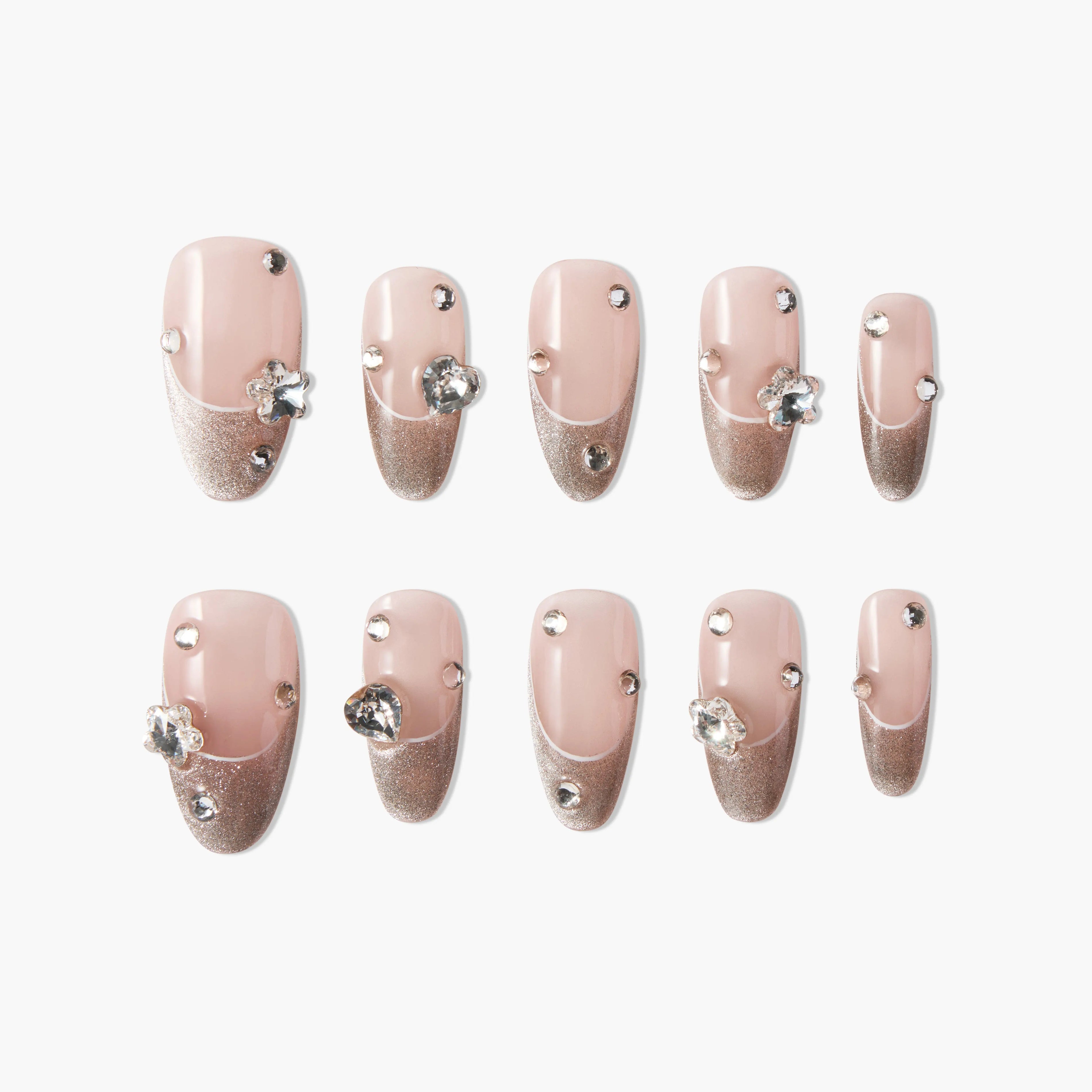 Rose Gold Sparkle Chic Emily's Nail