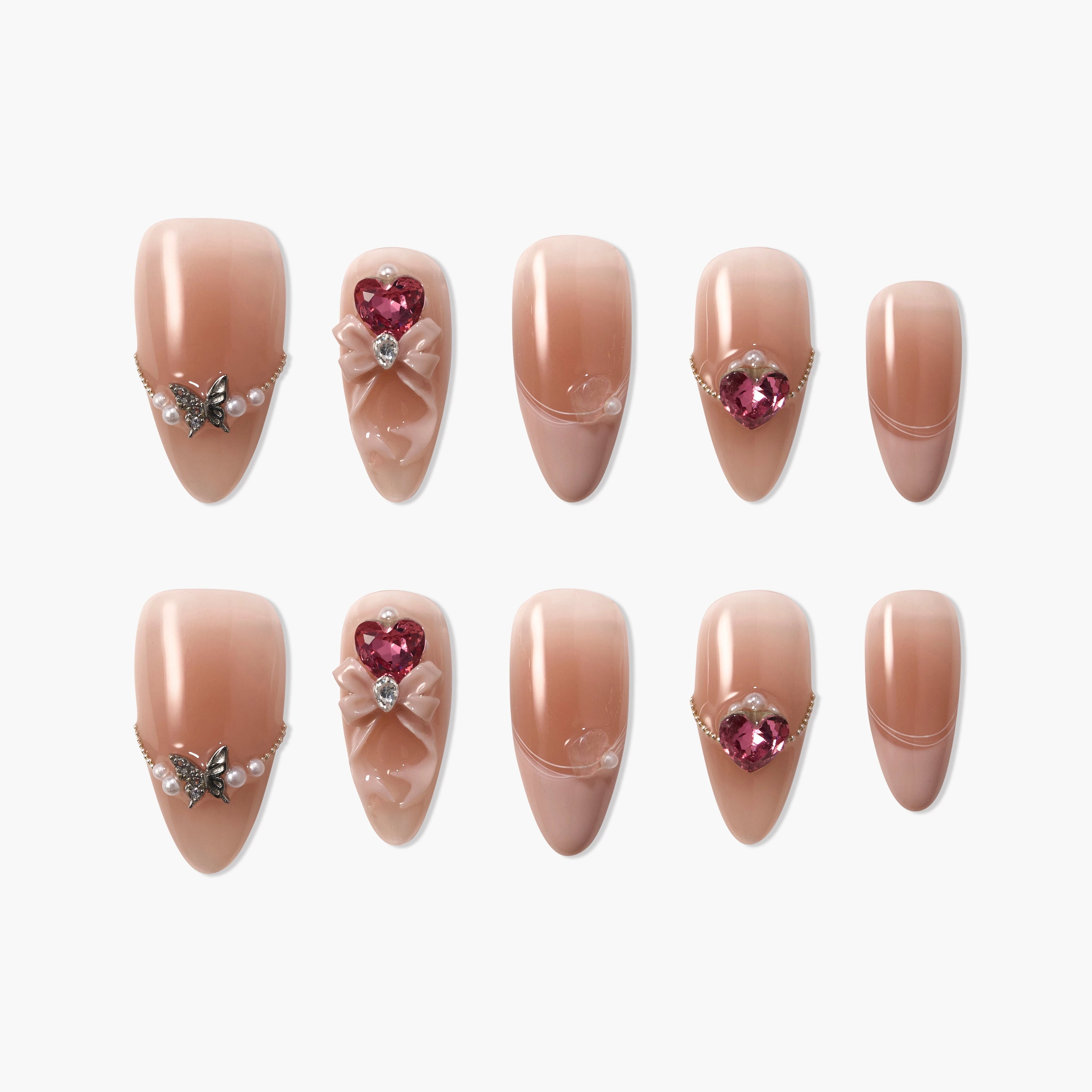 Rosy Heart Bloom Emily's Nail