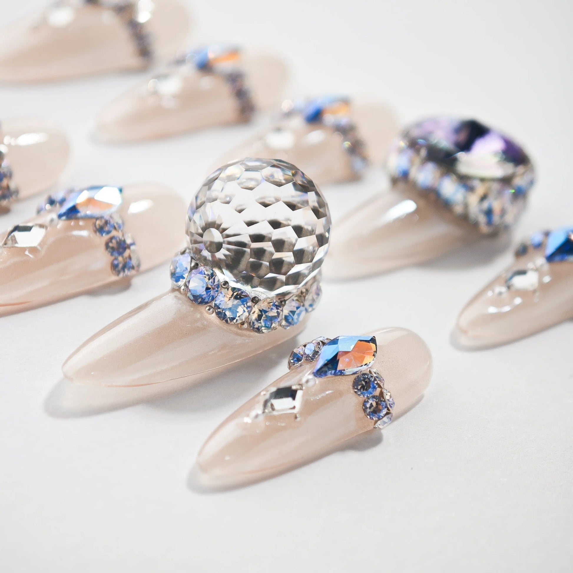 Royal Blue Crystal Emily’s Nail