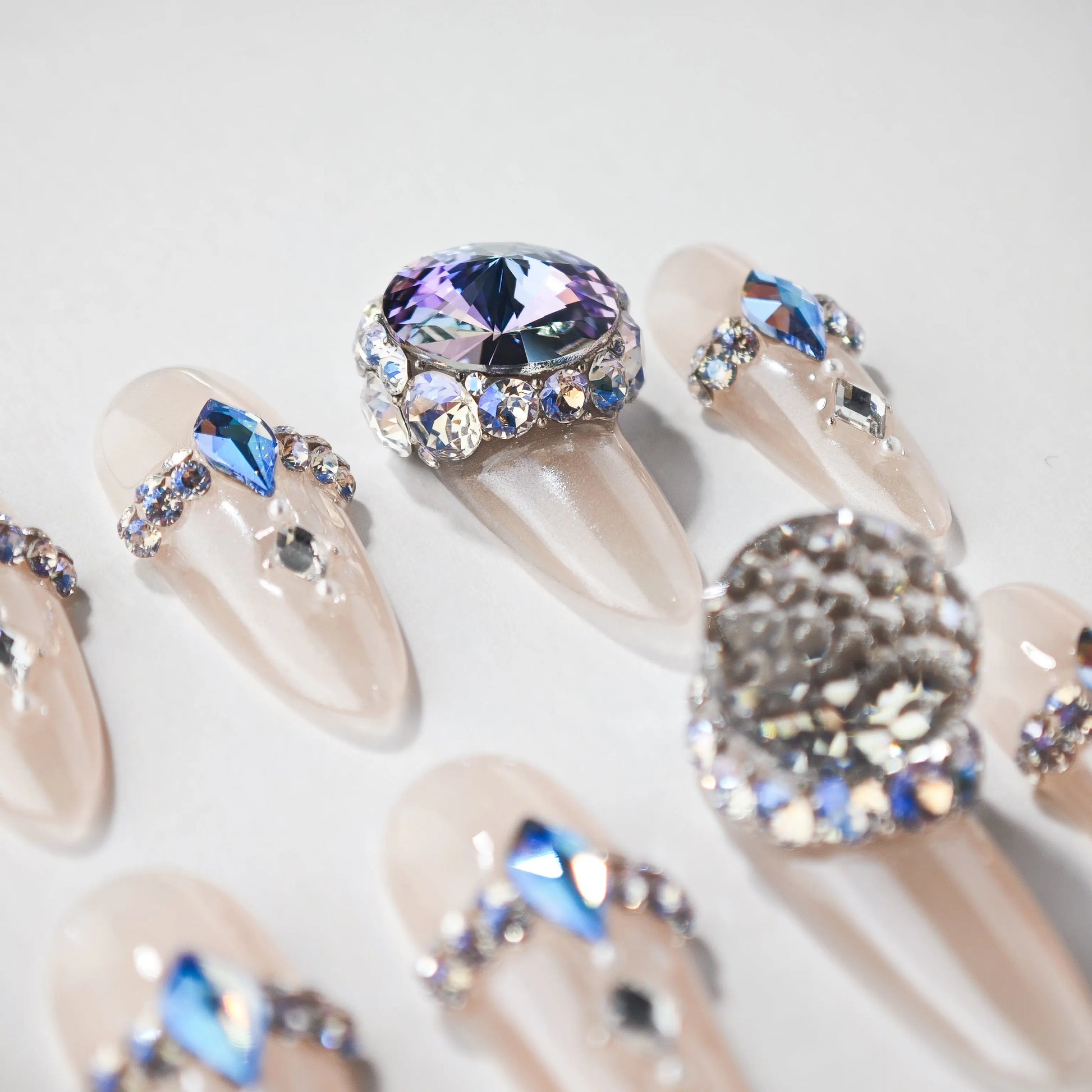 Royal Blue Crystal Emily’s Nail