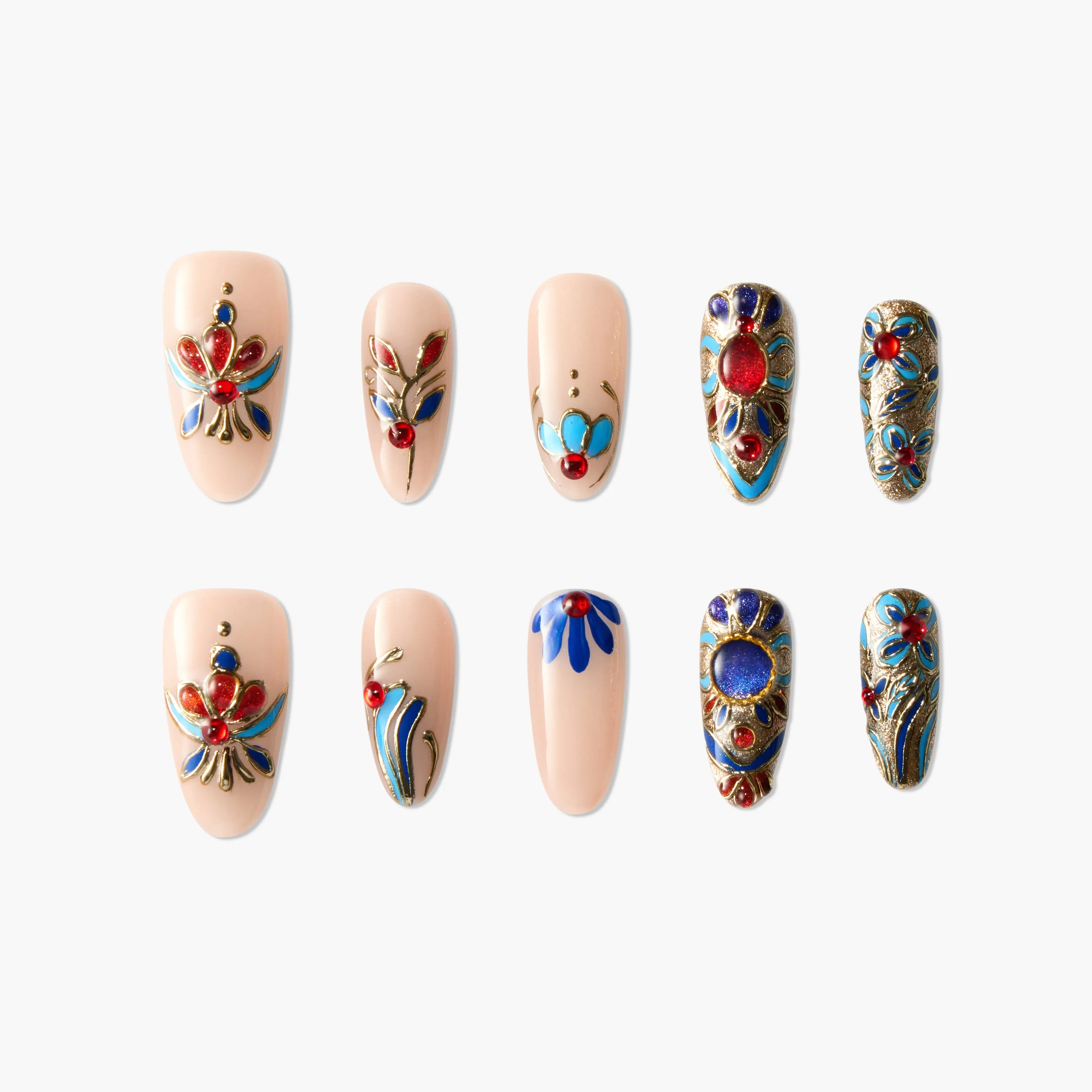 Royal Floral Enamel Emily's Nail