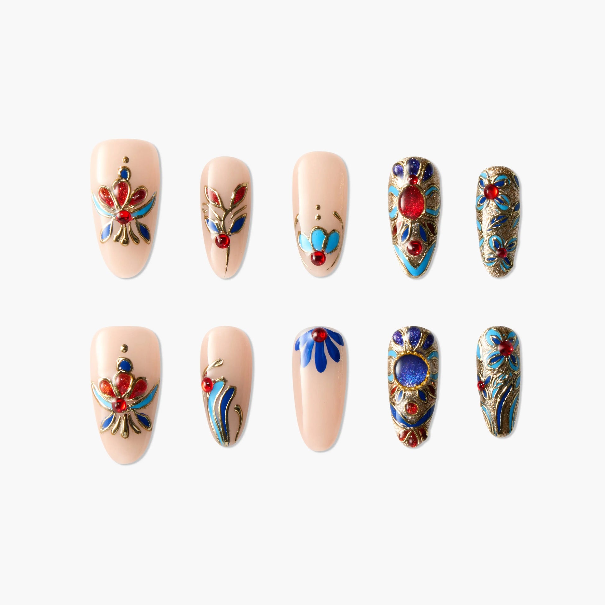 Royal Floral Enamel Emily's Nail
