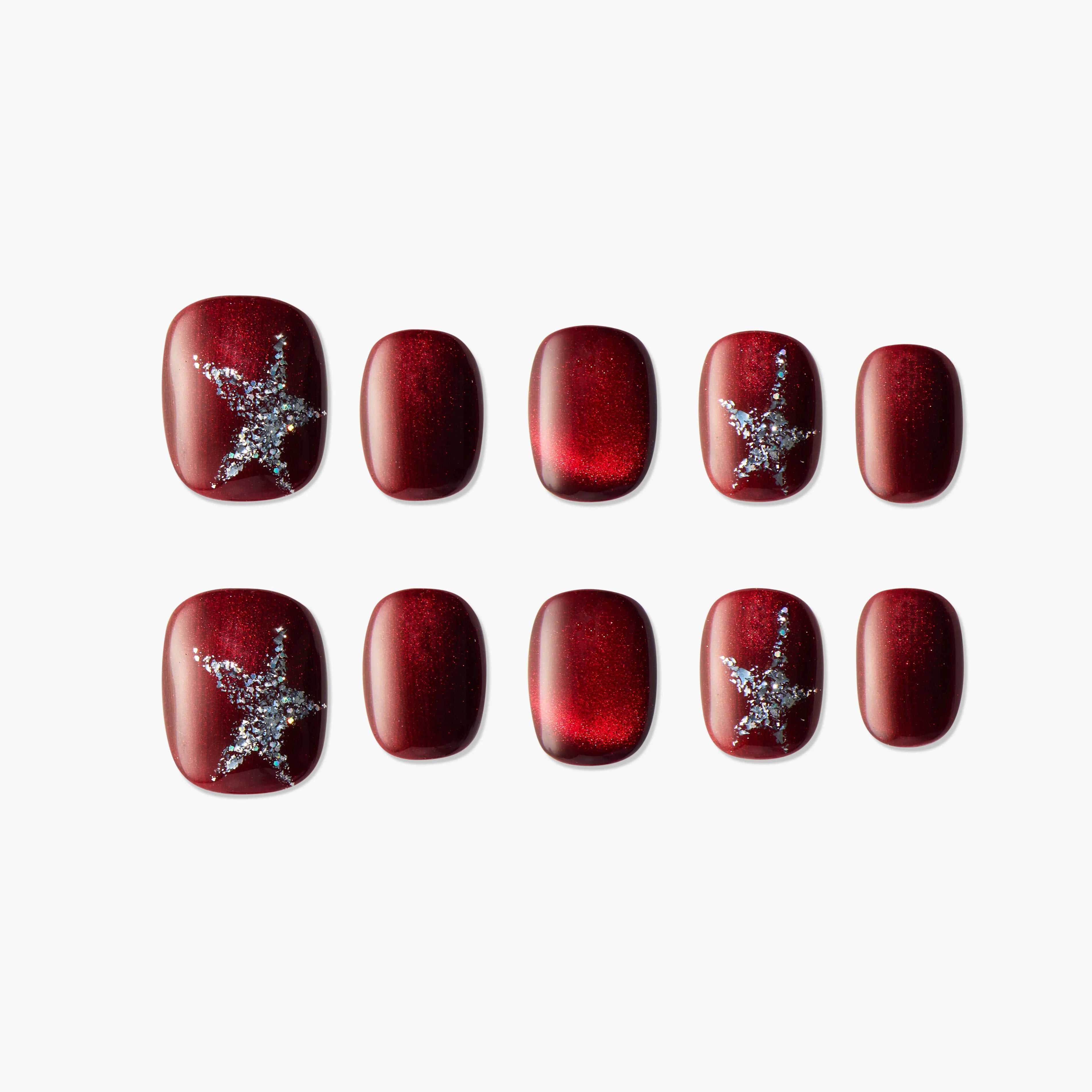 Shining Red Starry Emily's Nail