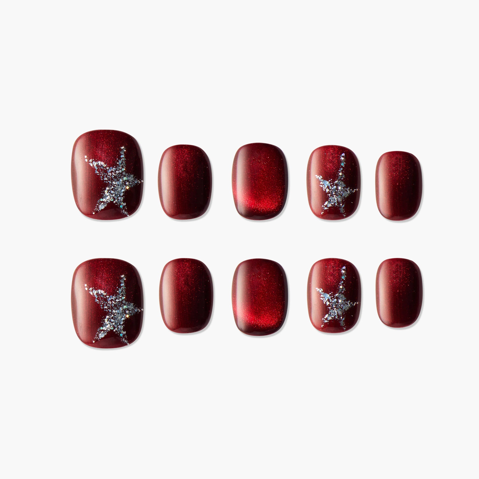 Shining Red Starry Emily's Nail