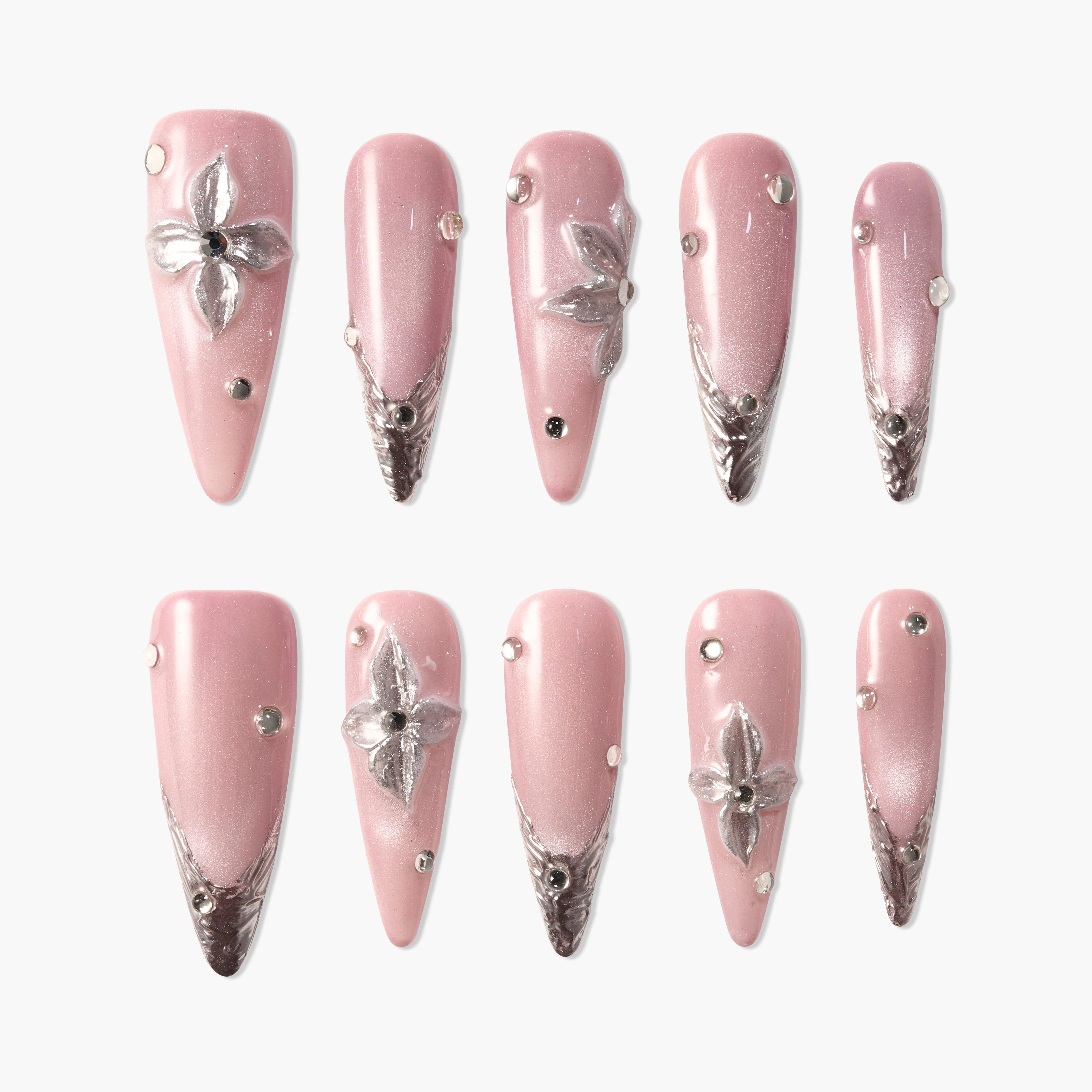 Silver Bloom Emily's Nail