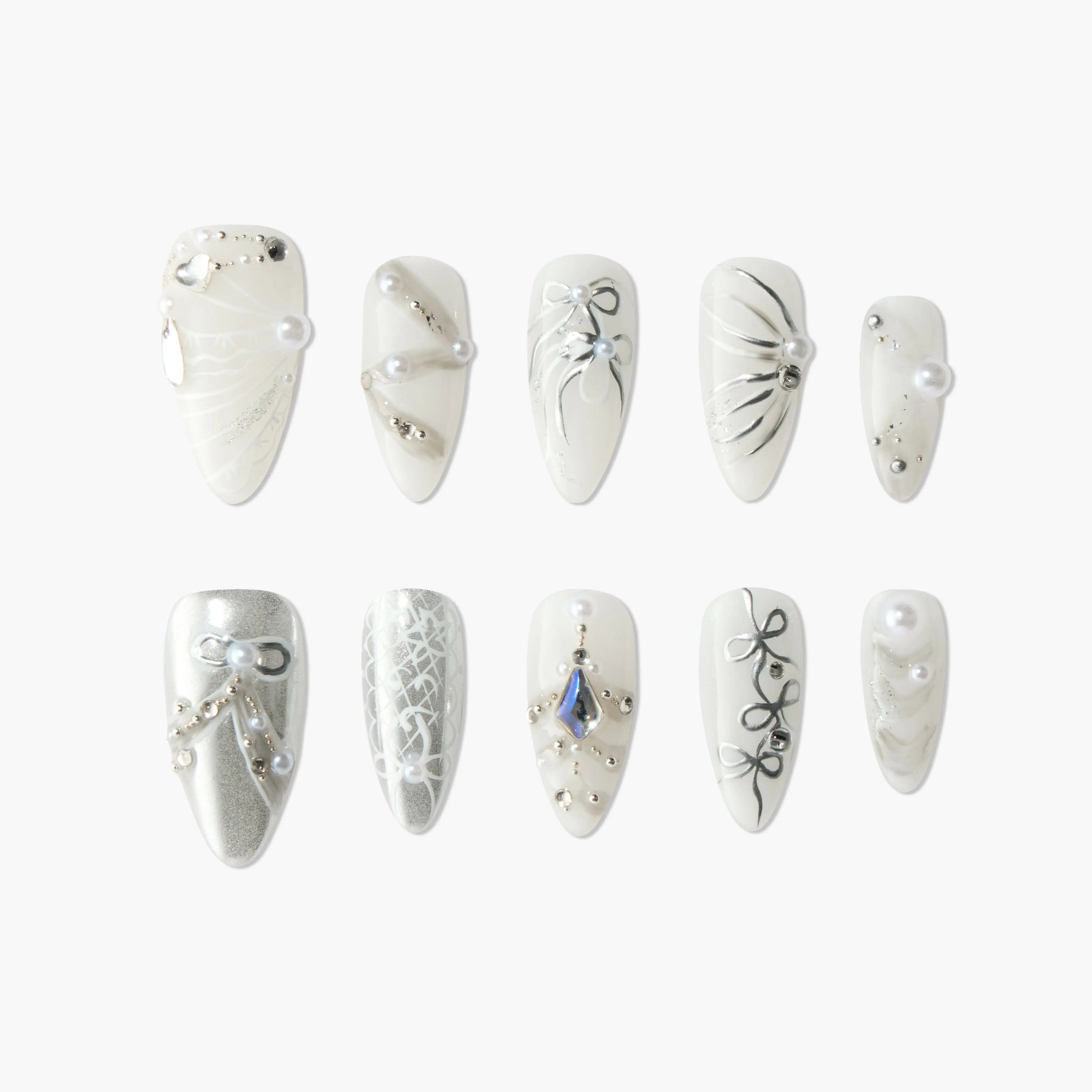 Silver Veil Elegance Emily's Nail