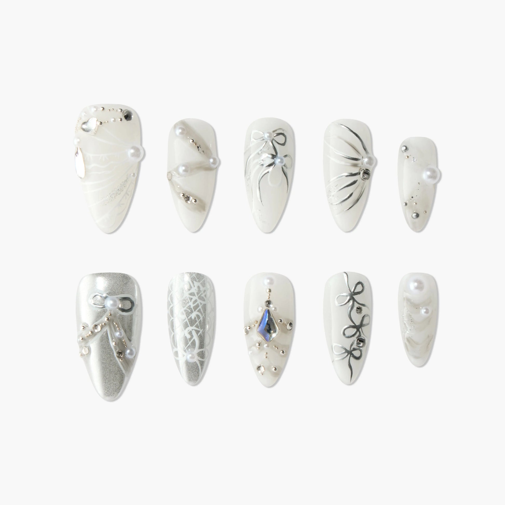 Silver Veil Elegance Emily's Nail