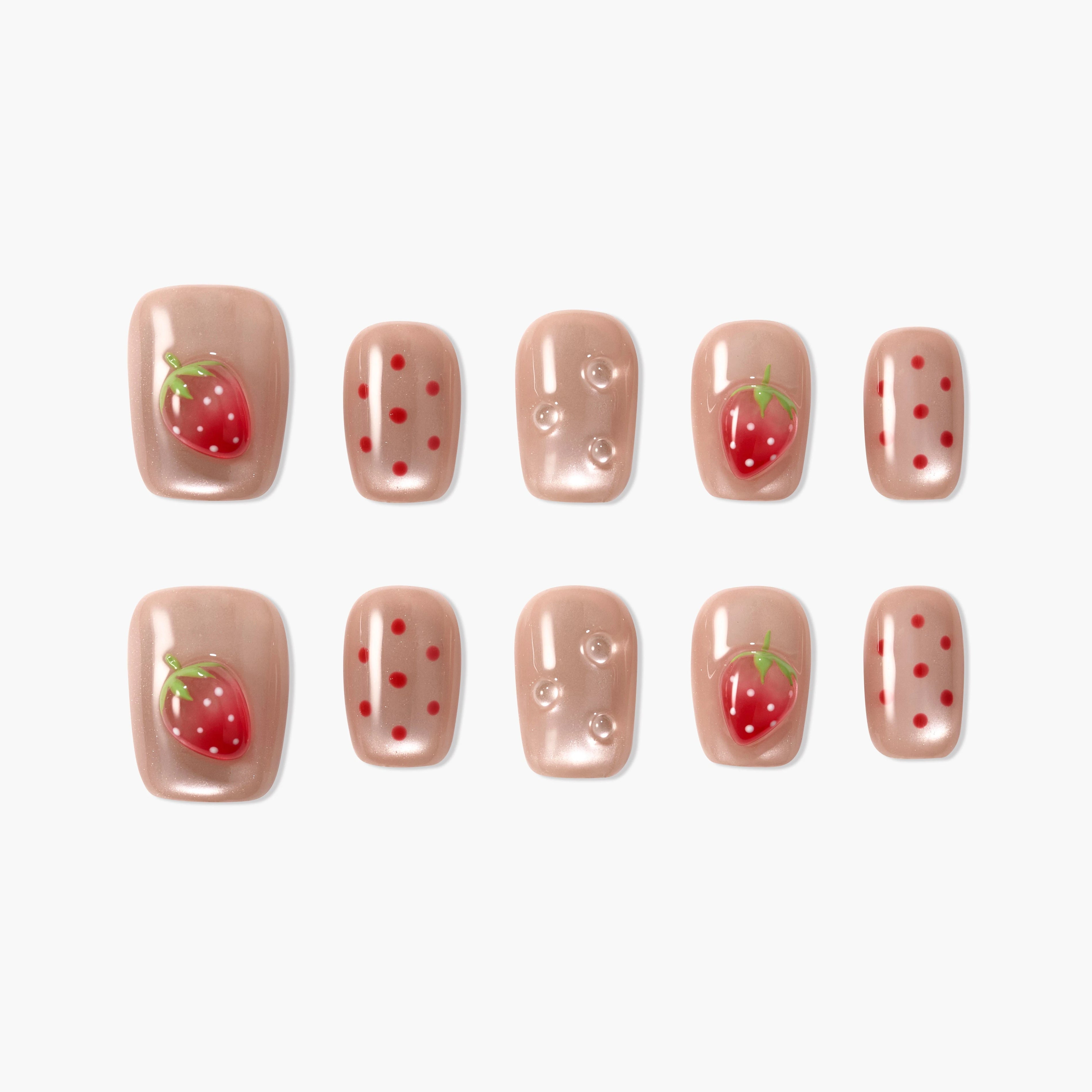 Strawberry Cream Tint (Square) Emily’s Nail