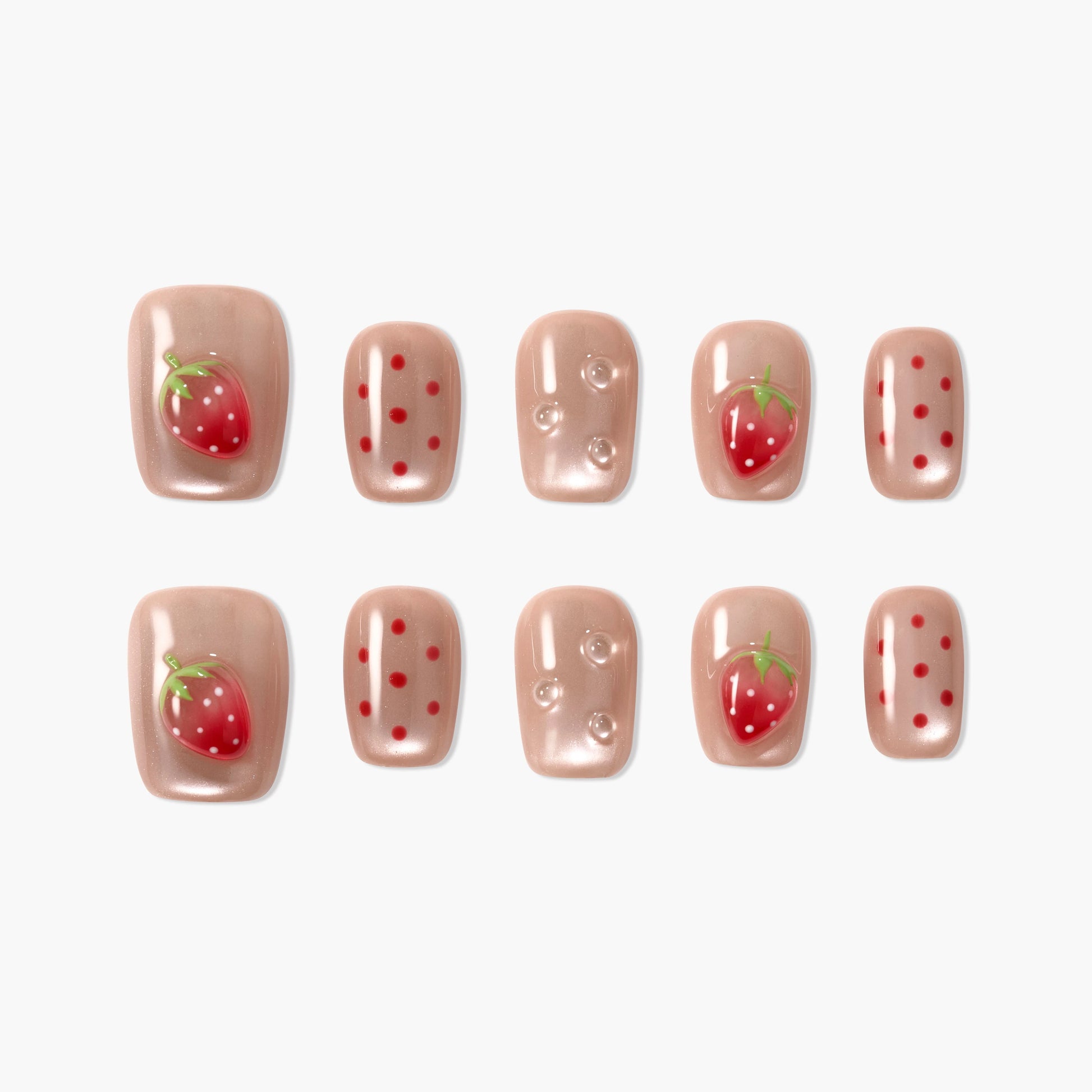 Strawberry Cream Tint (Square) Emily’s Nail