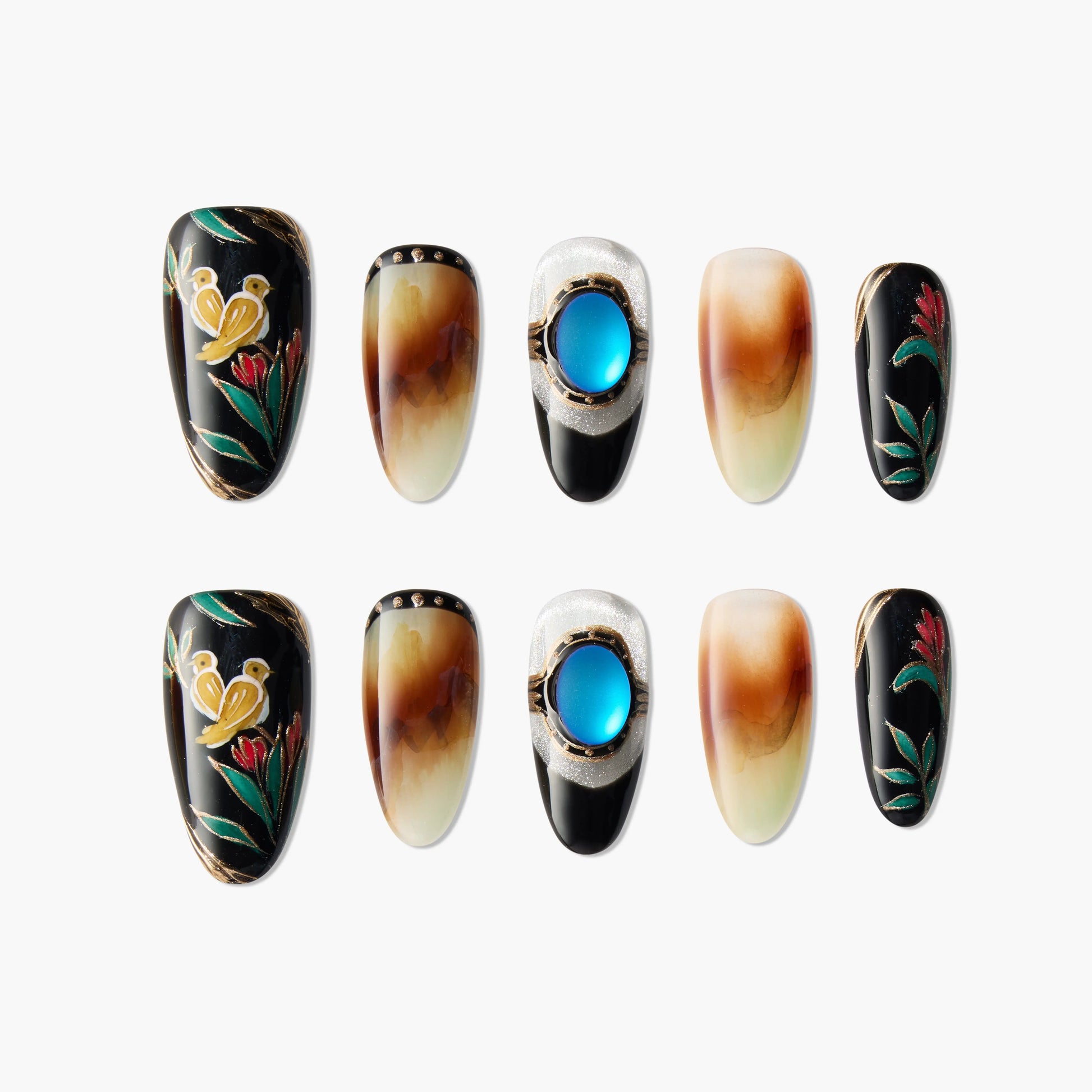 Vintage Floral Elegance Emily's Nail