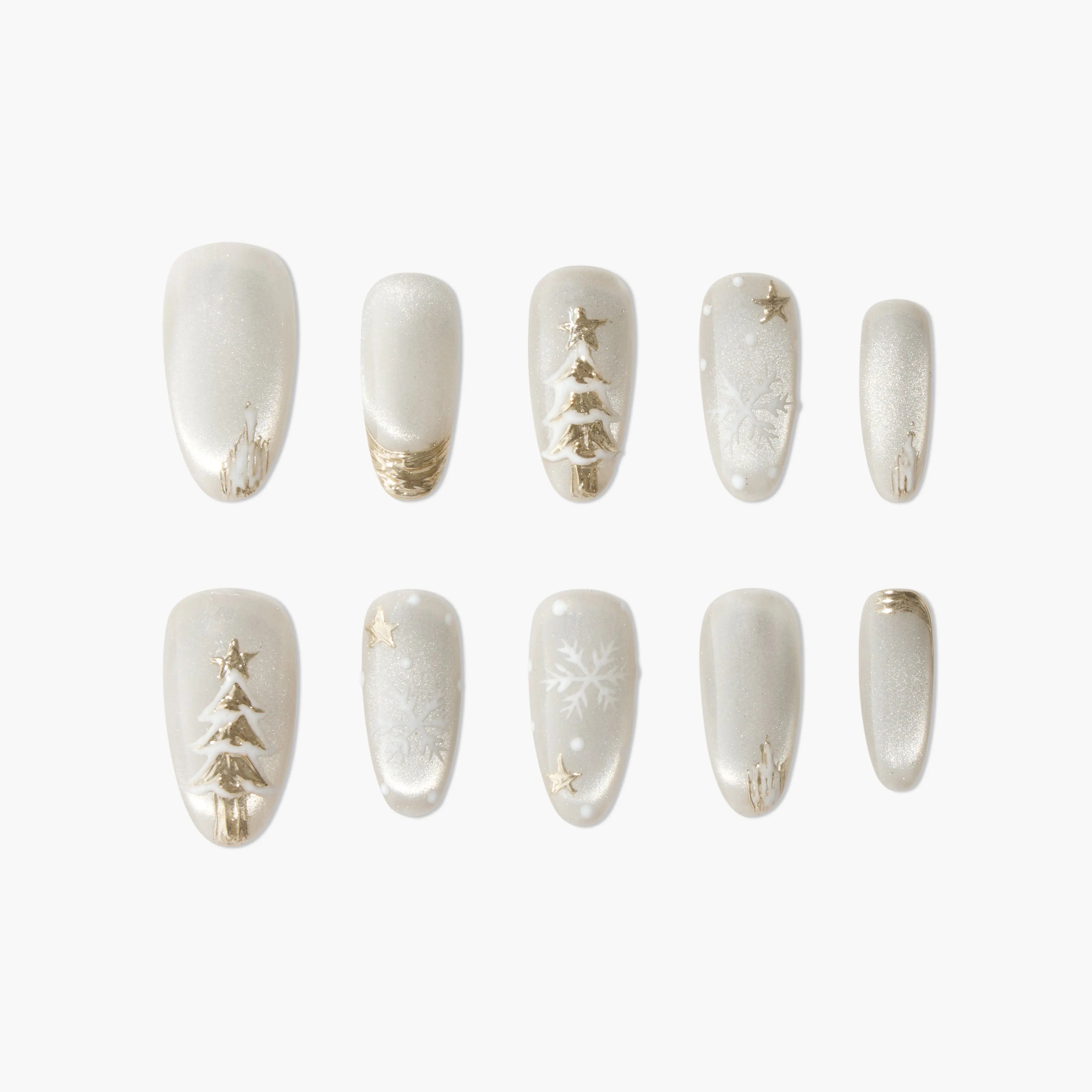 Winter Stardust (Almond) Emily's Nail