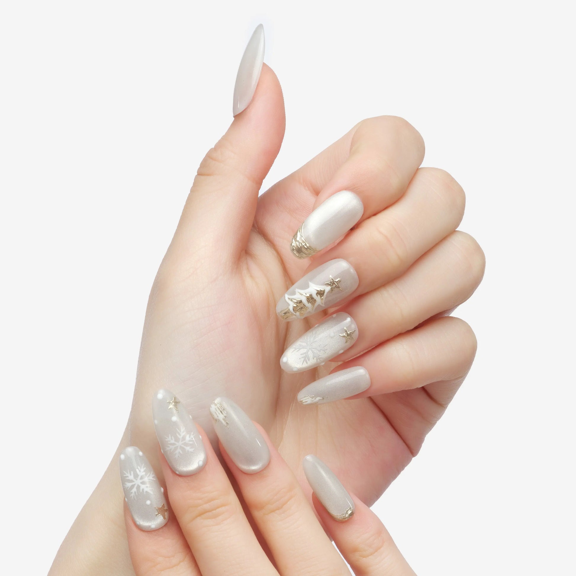 Winter Stardust (Almond) Emily's Nail